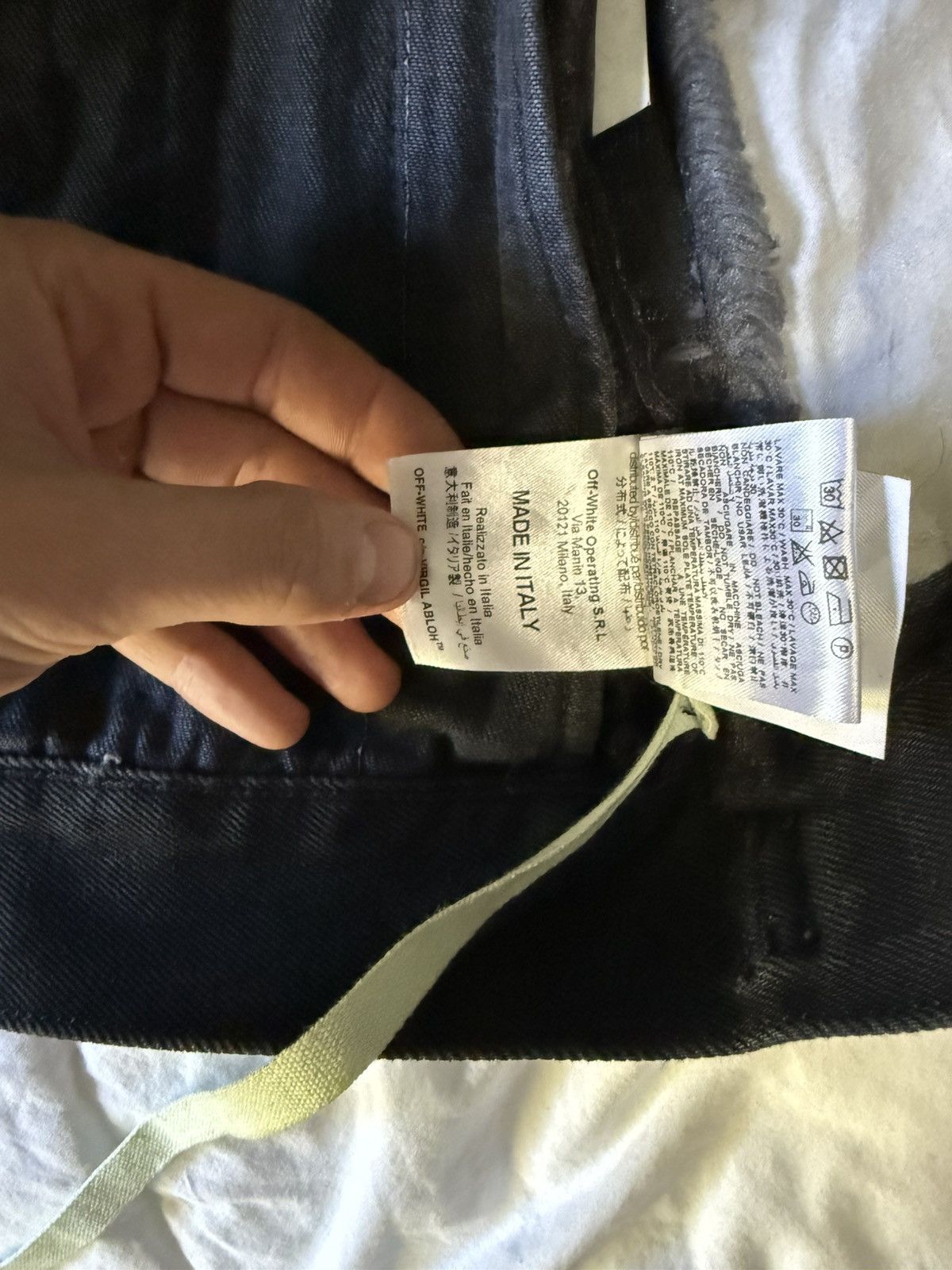 Off-White Off White Black Denim Organza Mesh Panel Frayed Jacket Size US S / EU 44-46 / 1 - 5 Thumbnail