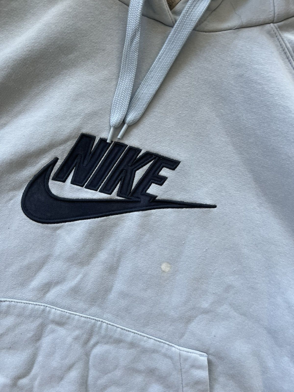Nike × Vintage 90’s NIKE RETRO HOODIE Y2K BIG SWOOSH CENTRAL LOGO Size US XL / EU 56 / 4 - 2 Thumbnail