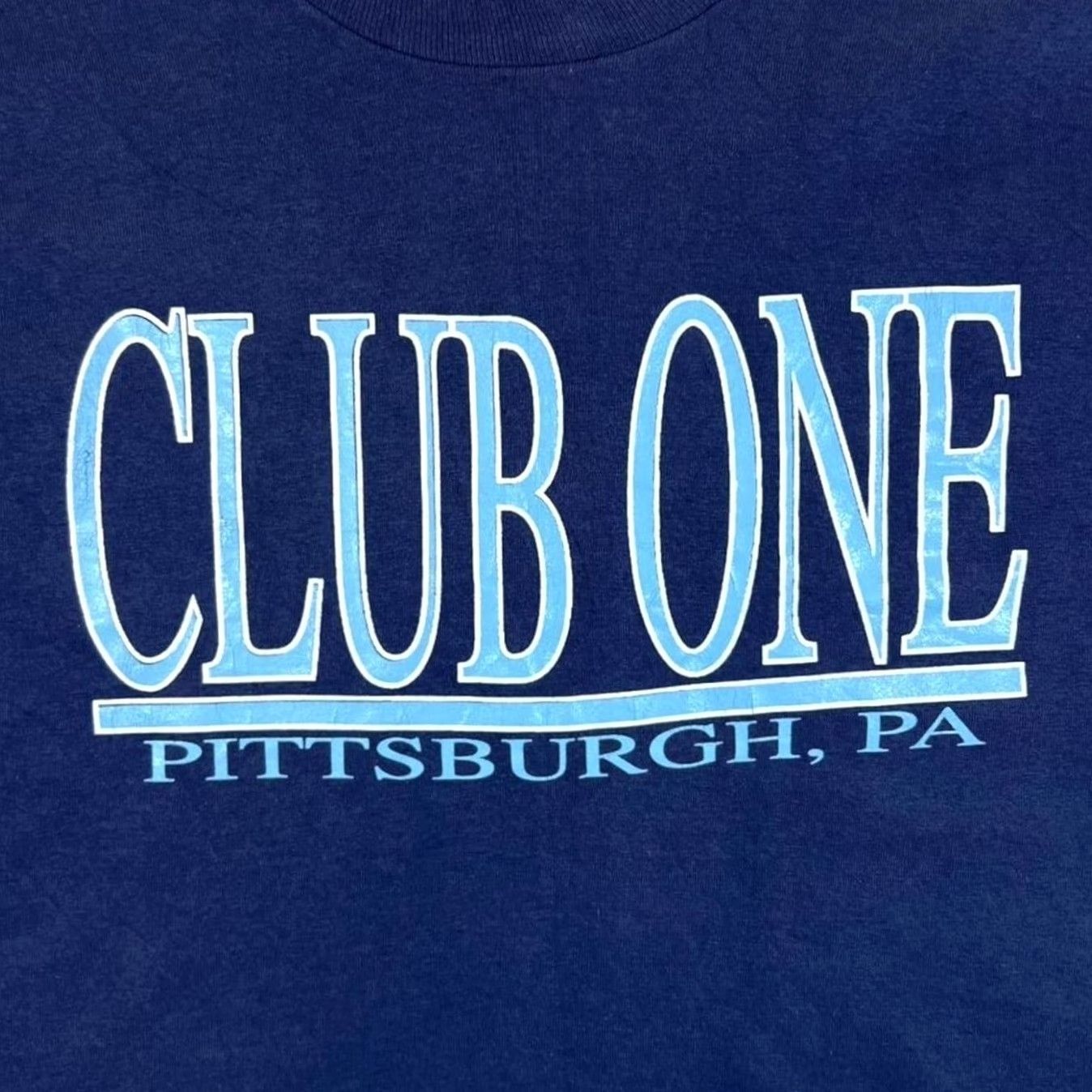 Fruit Of The Loom VINTAGE Club One Pittsburgh, PA Souvenir Graphic T-Shirt Large Size US L / EU 52-54 / 3 - 3 Thumbnail