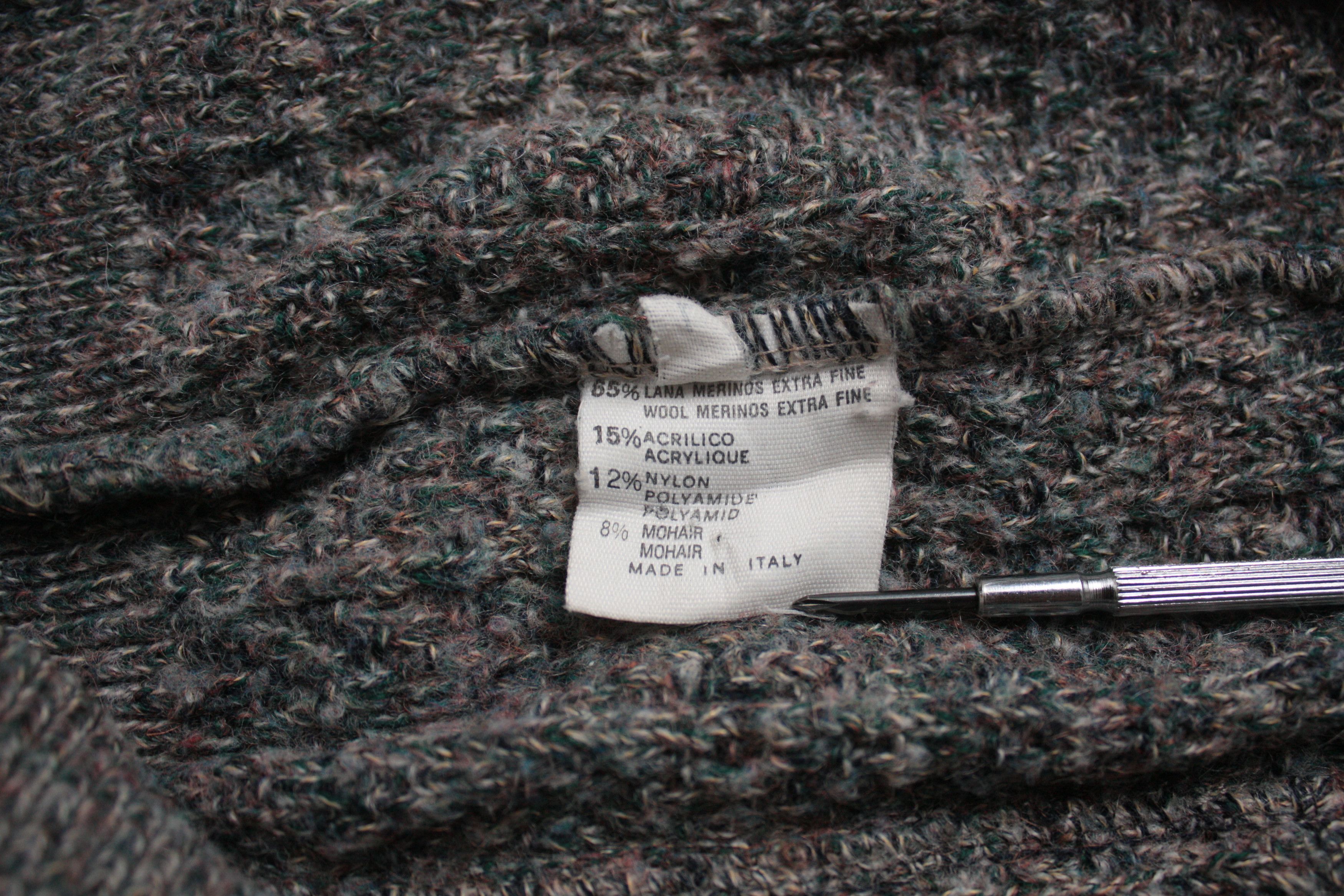 Missoni Example Gray Knitted Wool V-Neck Cardigan