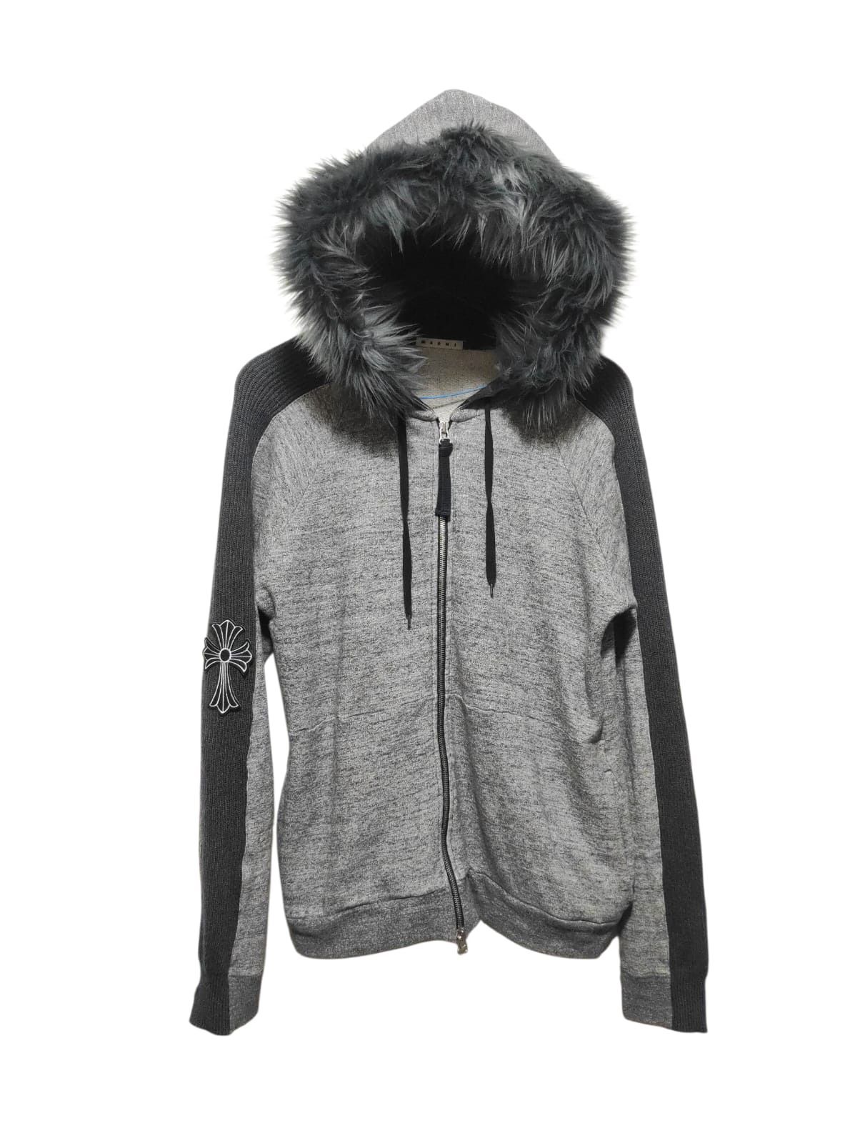 Marni Marni Zip Fur Hoodie if6was9 LGB style Size US M / EU 48-50 / 2 - 1 Thumbnail