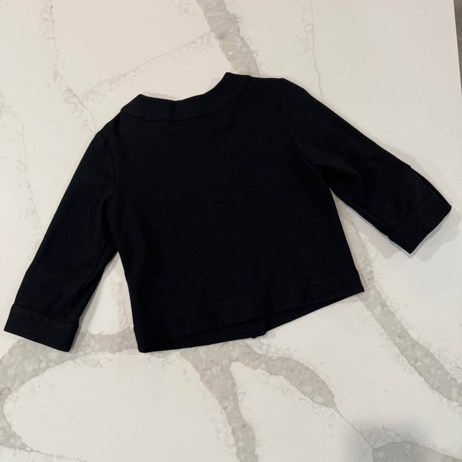 Banana Republic Banana Republic Crop Button Front Black Sweater Women Medium Size M / US 6-8 / IT 42-44 - 6 Thumbnail