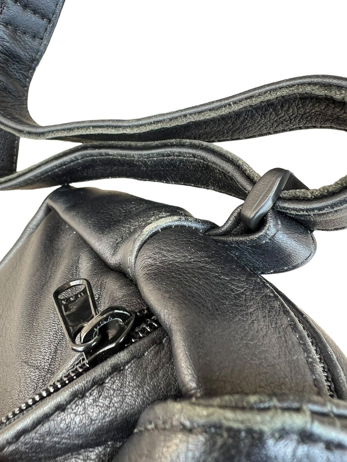 Leather Vintage AmeriBag Usa Patina Black Leather Bag Size ONE SIZE - 9 Thumbnail