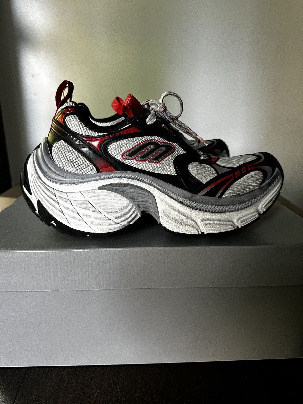 BALENCIAGA bouncer defender グレー Balenciaga Bouncer Sneakers 'Grey Mesh and Nylon