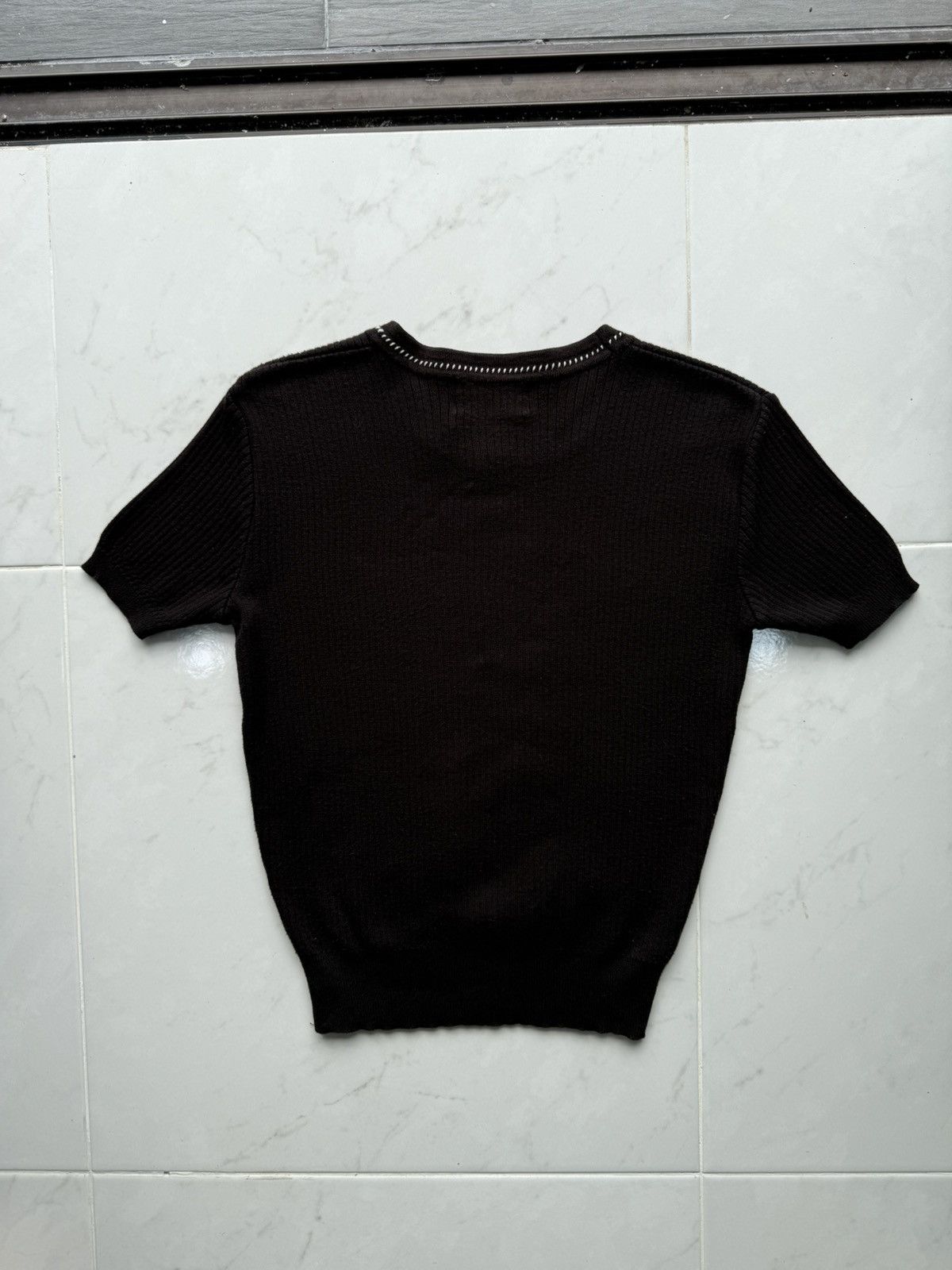 Chanel Vintage CHANEL Neck Logo Black Crop Top Size M / US 6-8 / IT 42-44 - 7 Thumbnail