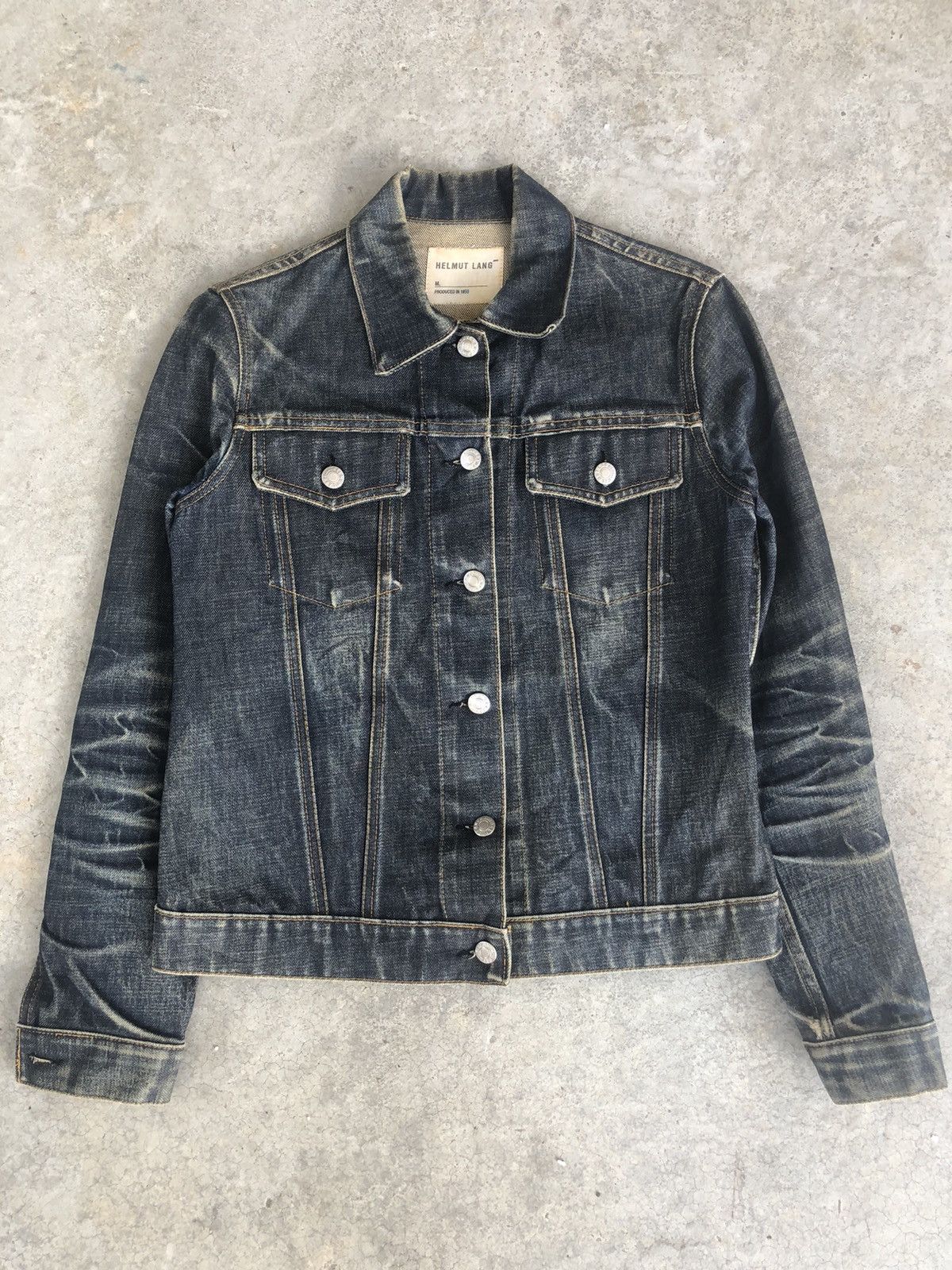 Helmut Lang Helmut Lang Denim Jacket Classic Raw Denim Size US XS / EU 42 / 0 - 1 Thumbnail