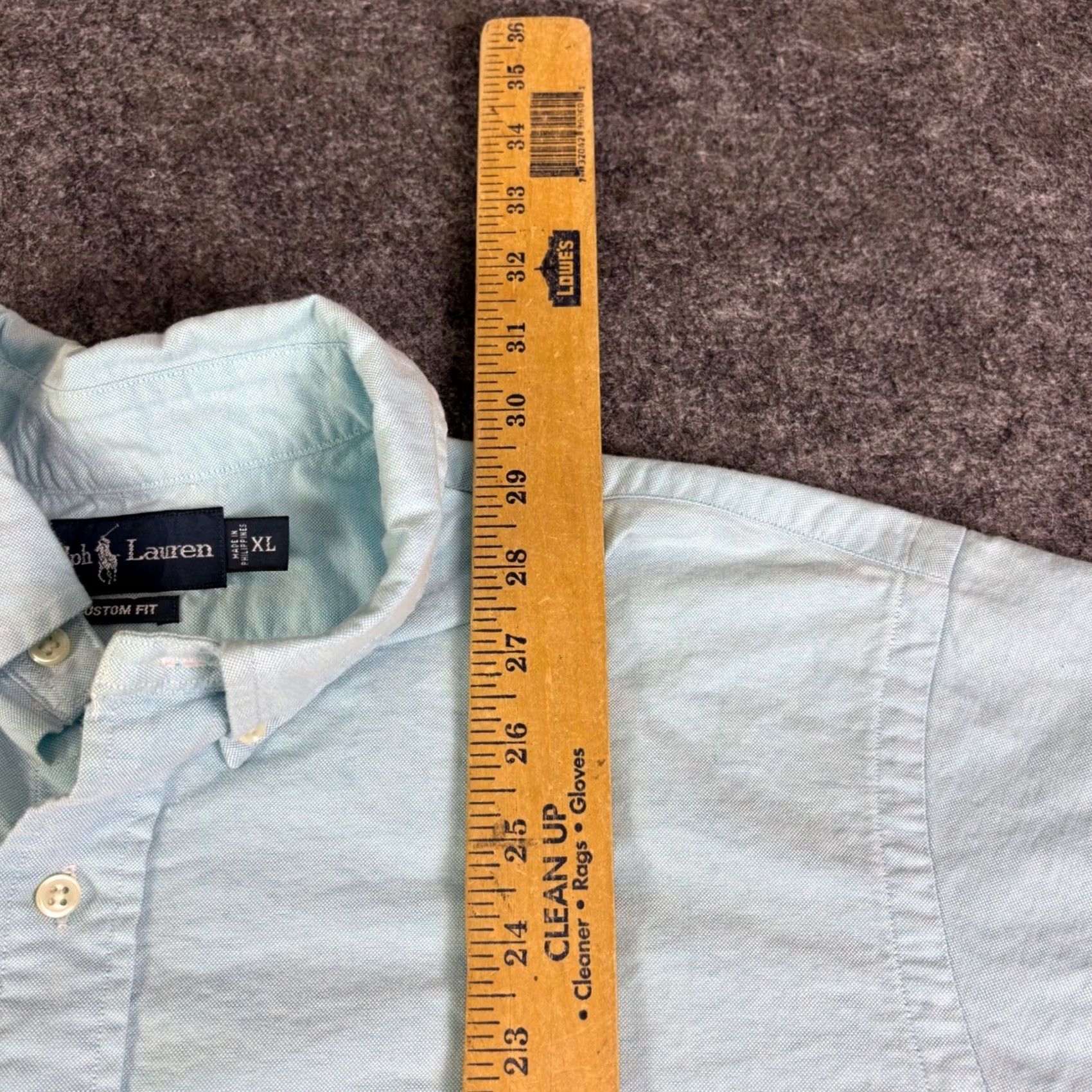 Polo Ralph Lauren Polo Ralph Lauren Mens XL Custom Fit Oxford Button Down Shirt Light Blue Pony Size US XL / EU 56 / 4 - 4 Thumbnail