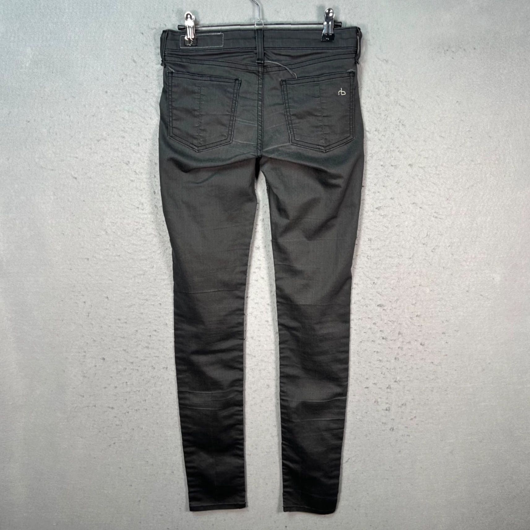 Rag & Bone rag & bone Jeans Womens 26 Faux Leather Skinny Denim Black 5-Pocket Stretch Size 26" / US 2 / IT 38 - 2 Thumbnail