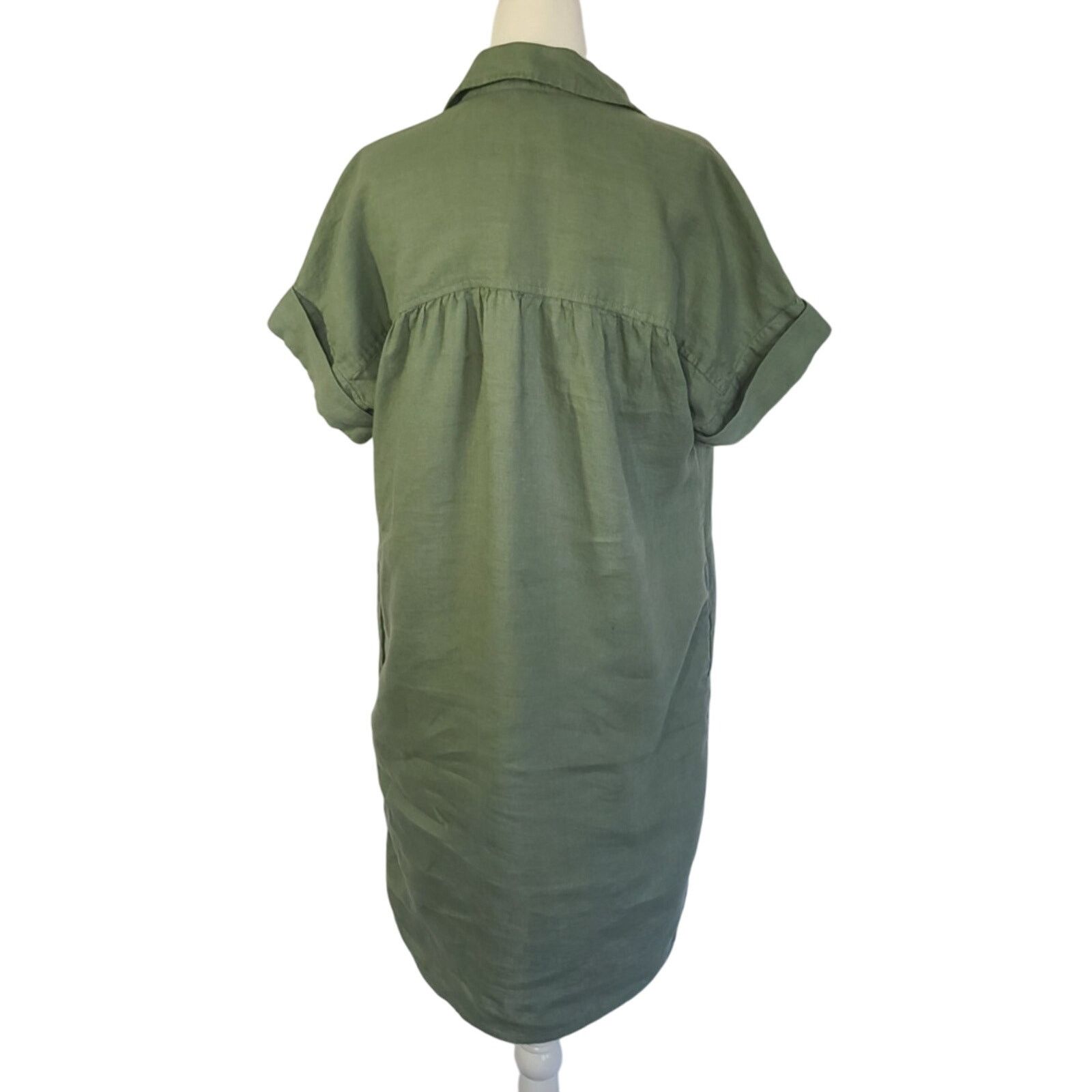 Other Baird McNutt for J.Crew Irish Linen Green Shirt Dress XS Size XS / US 0-2 / IT 36-38 - 5 Thumbnail