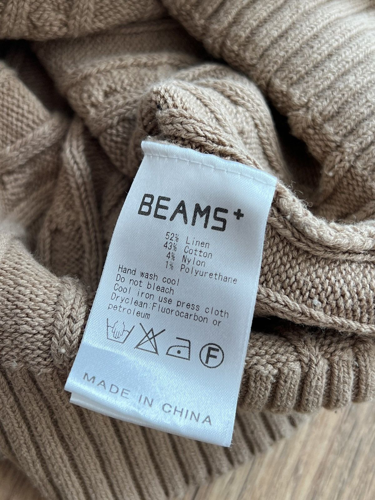 Beams Plus BEAMS PLUS Crew Cable Cotton Linen sweater old money style Size US M / EU 48-50 / 2 - 3 Thumbnail