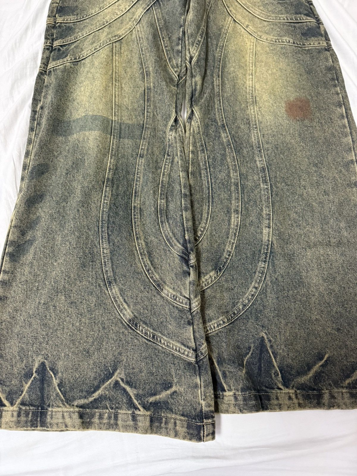No Faith Studios No Faith Studios Wave Denim Jeans Green Distressed Size US 30 / EU 46 - 10 Thumbnail