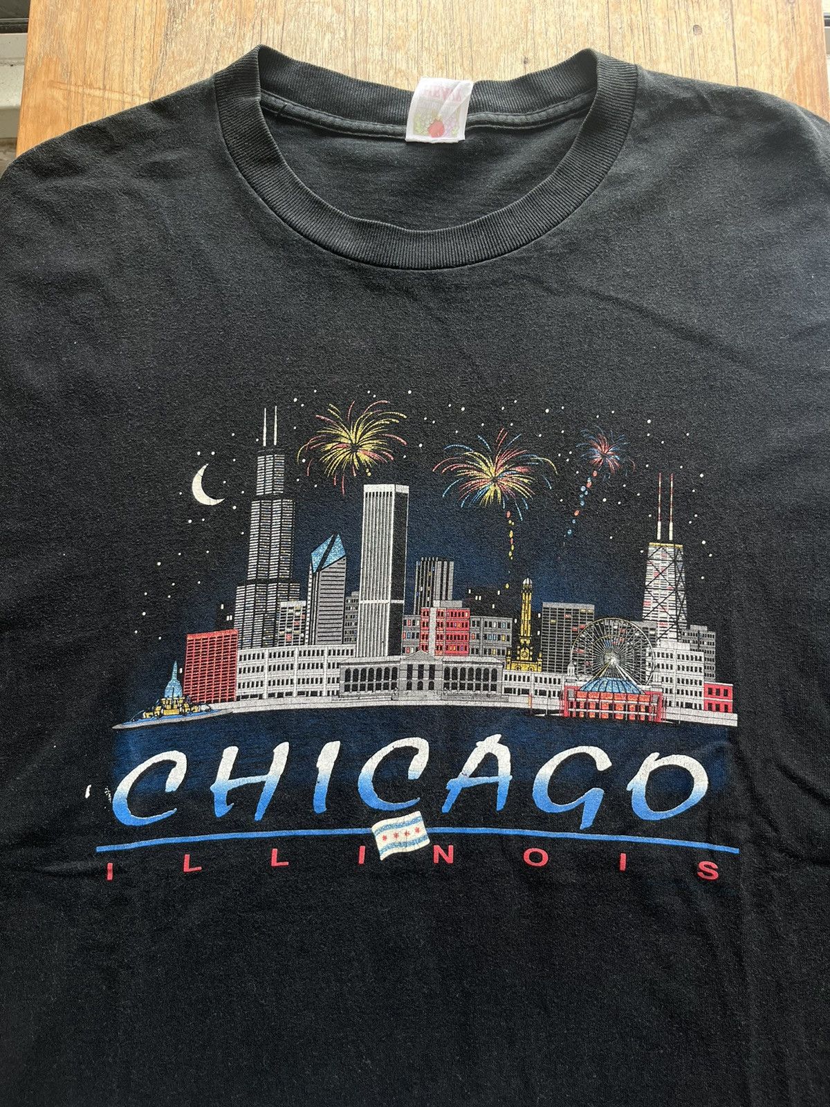 Vintage Vintage Chicago Illinois City Art T-shirt Size US XL / EU 56 / 4 - 3 Thumbnail