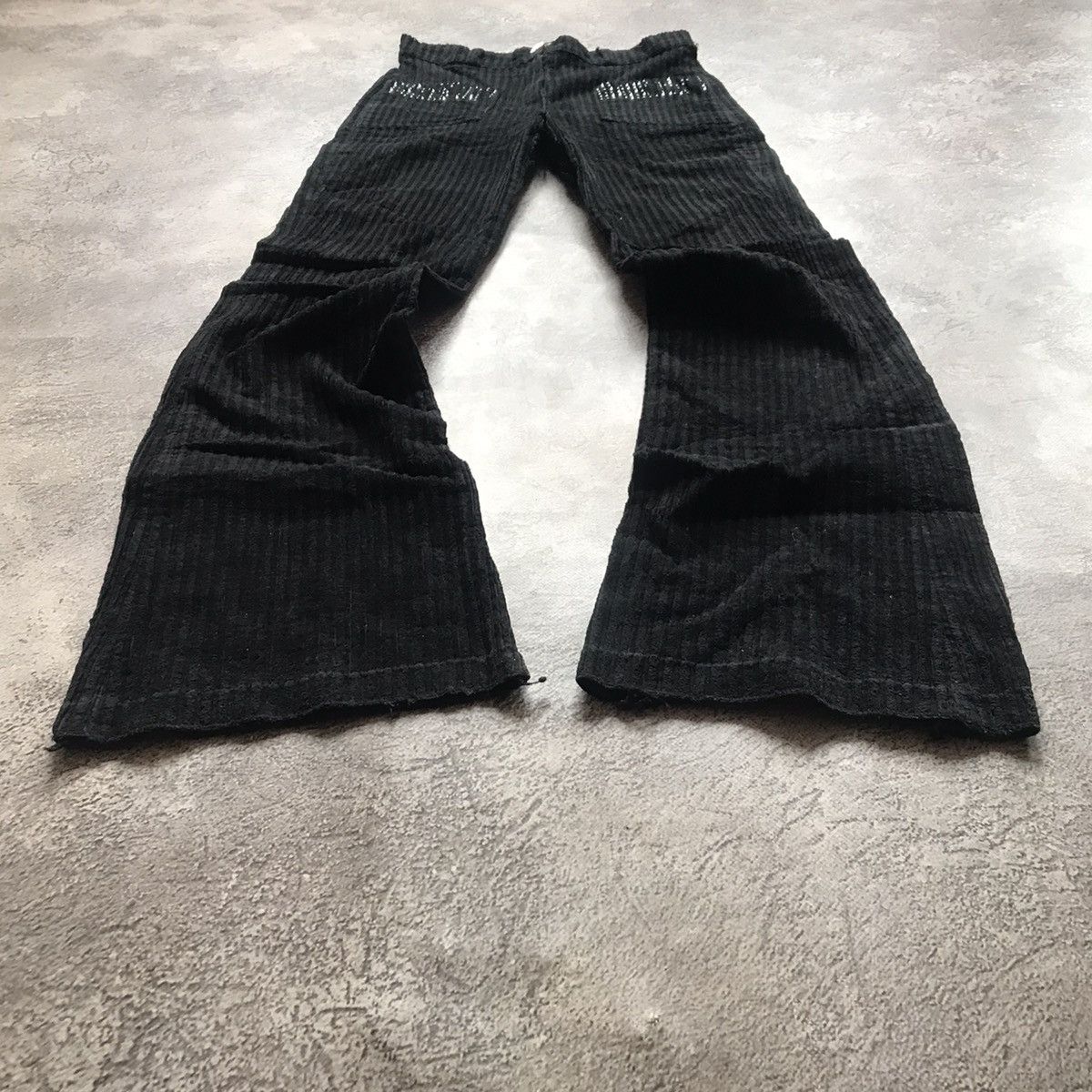 Vintage Vintage 90s Velvet Flared Parachute Pants Grunge Japan 29 Size 29" - 1 Thumbnail