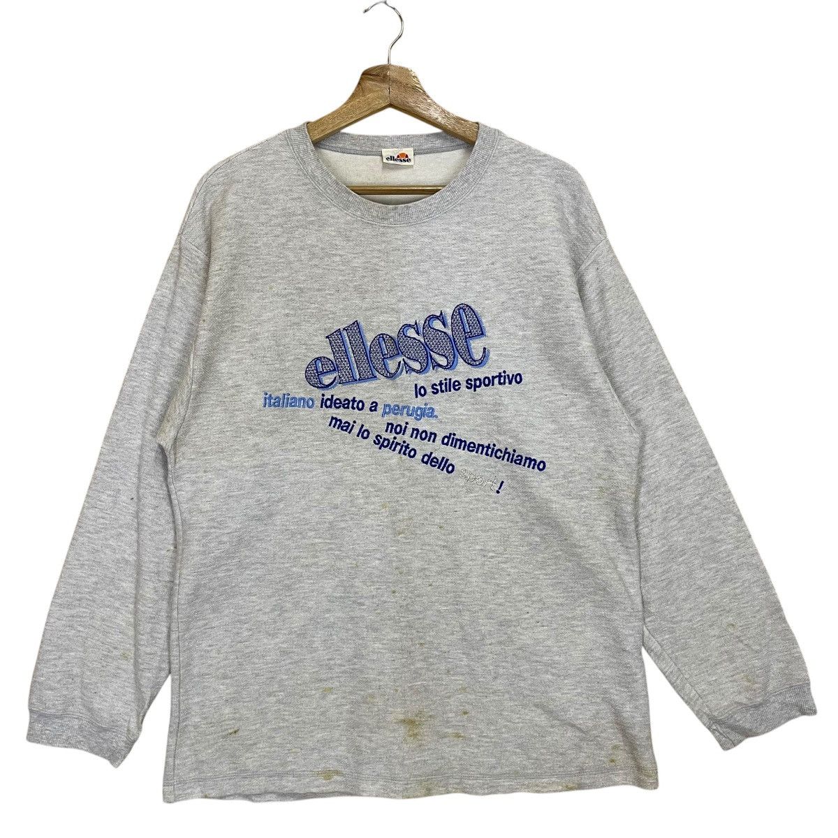 Ellesse Vintage 90s Ellesse Big Logo Crewneck Sweatshirt Size US L / EU 52-54 / 3 - 1 Thumbnail