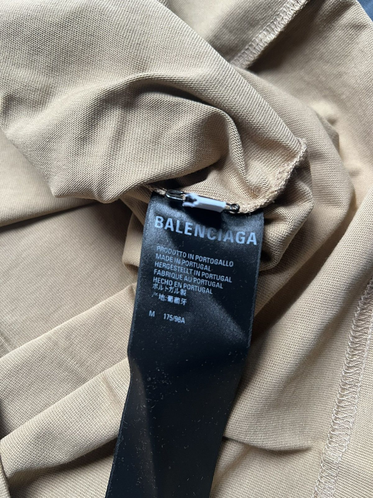 Balenciaga Balenciage T shirt - Maroon/Beige Size US M / EU 48-50 / 2 - 5 Thumbnail