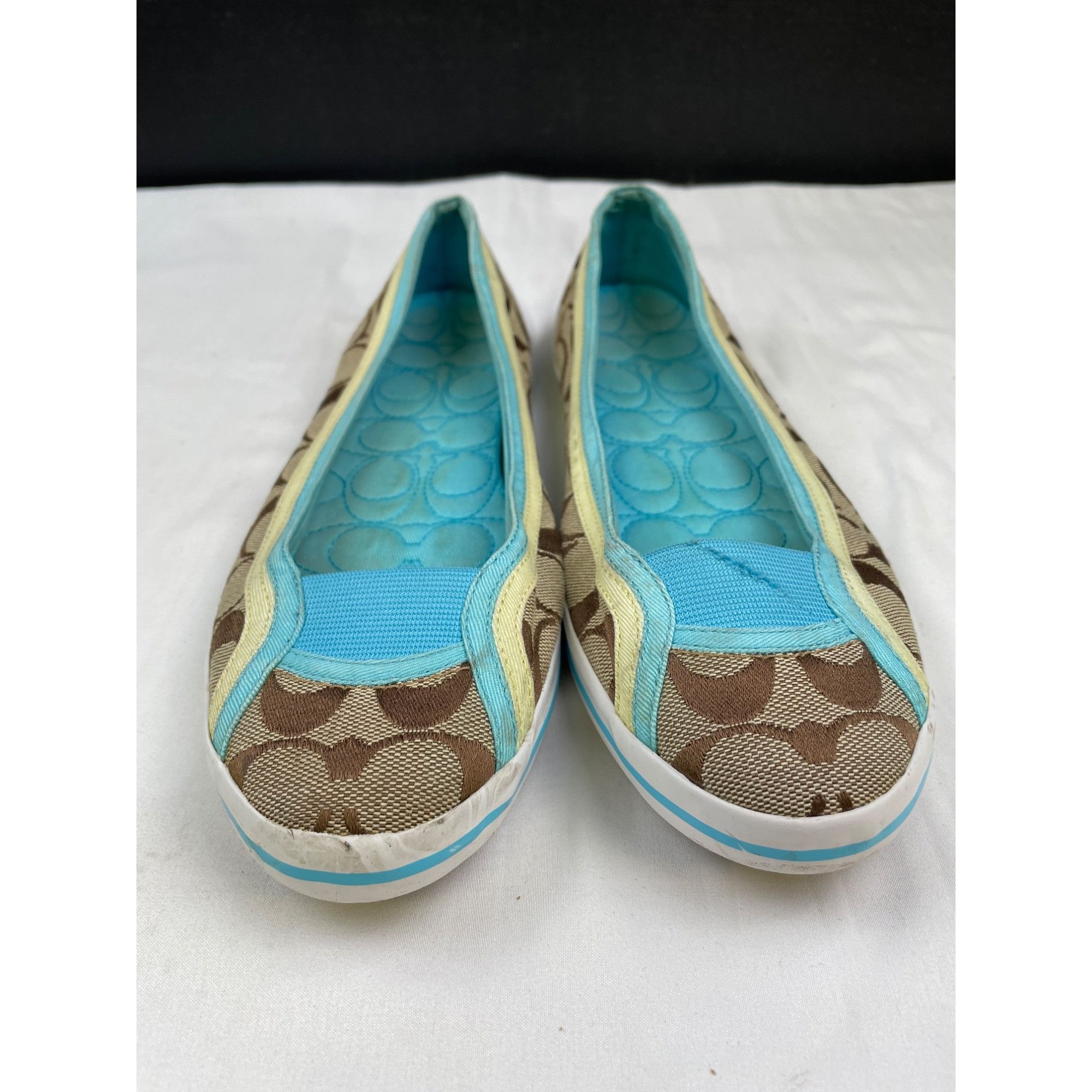 Coach Coach A2165 Women's Blue/Signature Canvas Slip on /Shoes Siz Size US 8.5 / IT 38.5 - 2 Thumbnail