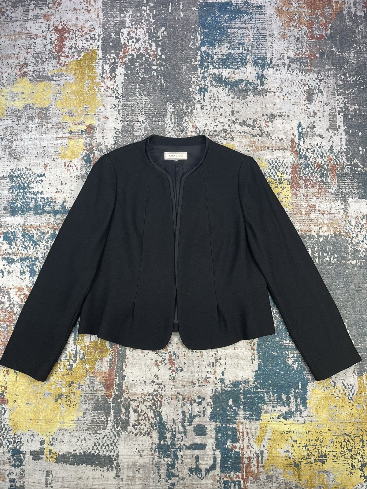 Nina Ricci Nina Ricci Cropped Open Front Trim Lapel Coat Size ONE SIZE - 1 Thumbnail
