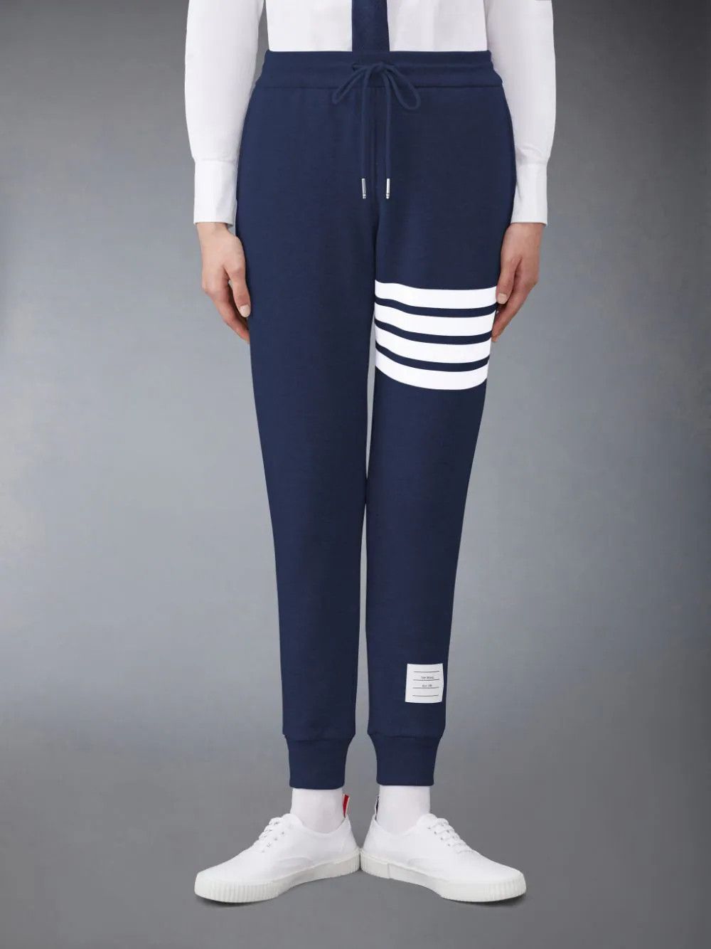 Thom Browne o1s22i1n0924 4-Bar Sweatpants in Navy Blue Size 26" / US 2 / IT 38 - 1 Thumbnail