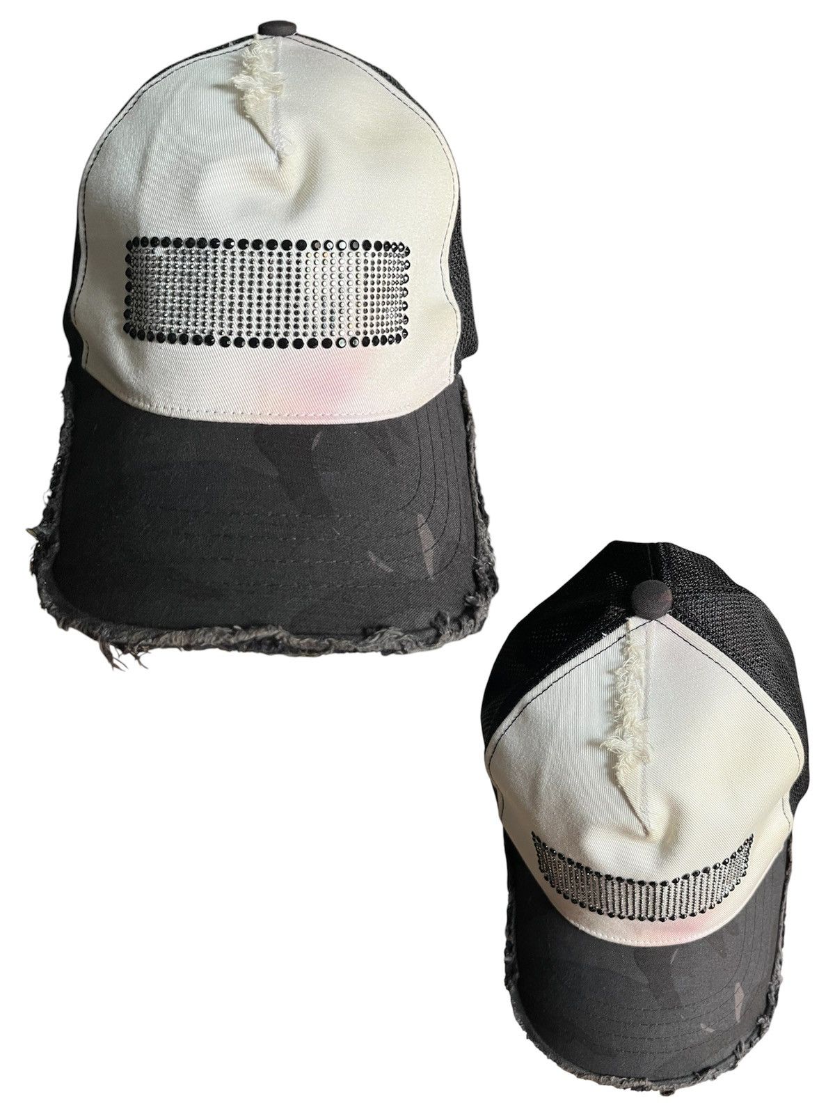 wjk 2000s wjk distressed glitter camo trucker hat Size ONE SIZE - 1 Thumbnail