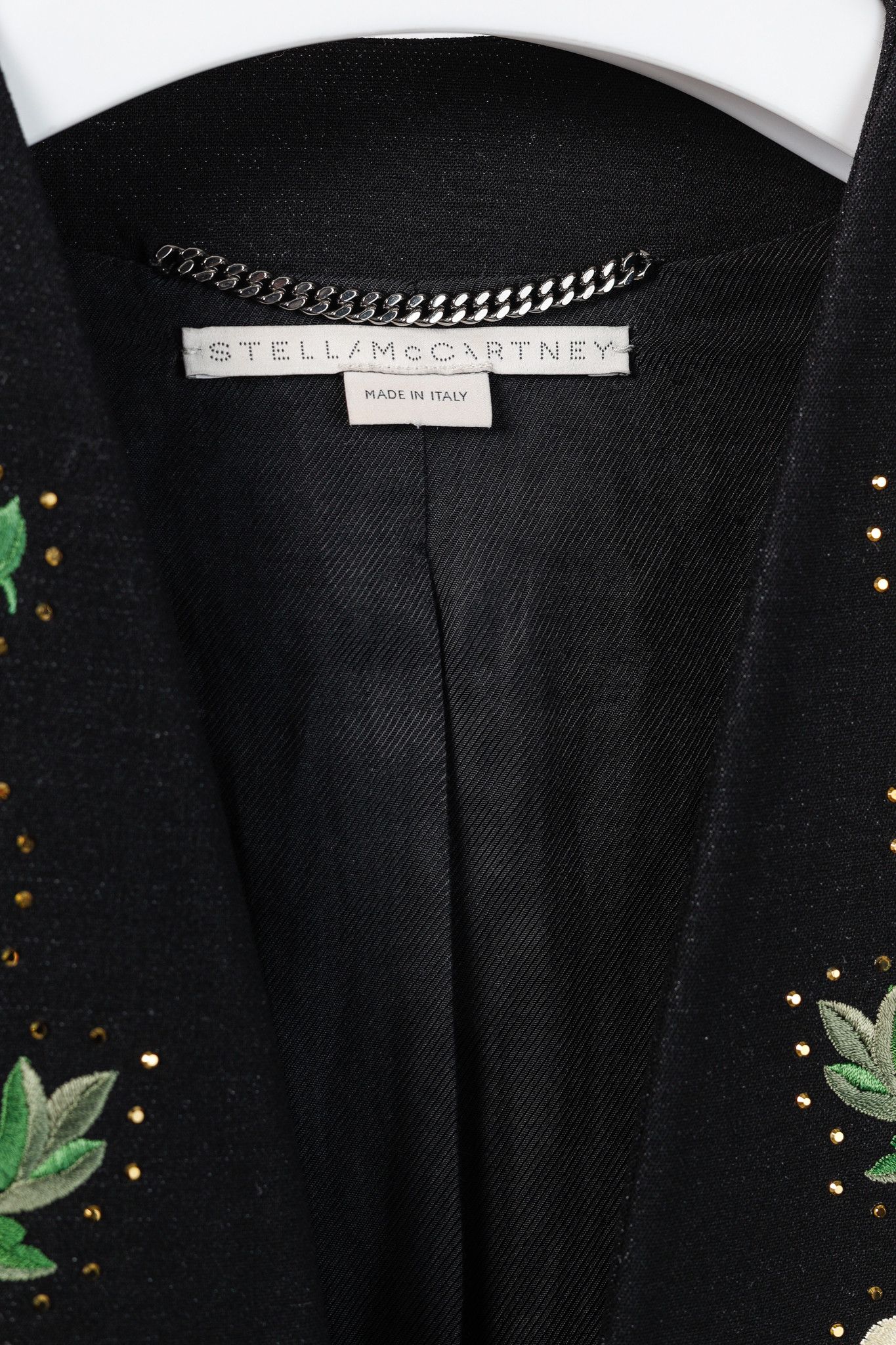 Stella McCartney Stella McCartney Wool Rhinestone Floral-Embroidery Blazer Size S / US 4 / IT 40 - 4 Thumbnail