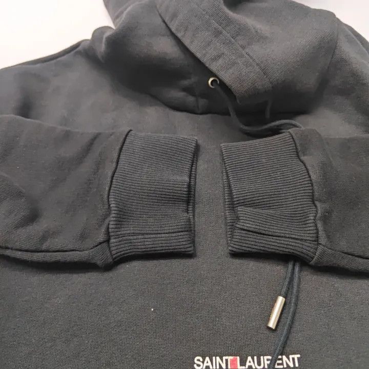 Saint Laurent Paris Saint Laurent Black Hoodie for Men and Women-2507 Size US M / EU 48-50 / 2 - 2 Thumbnail