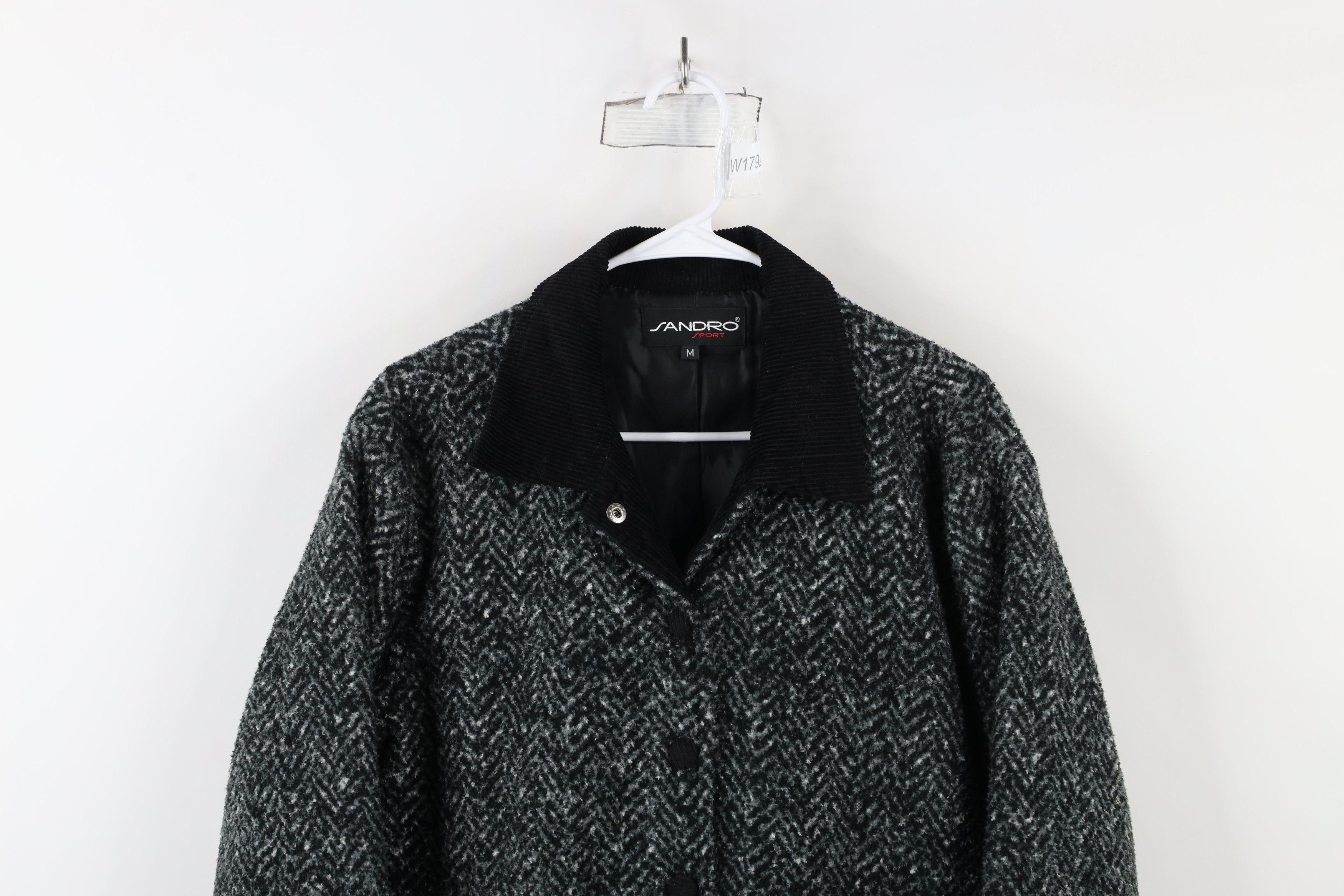 Vintage Vintage 90s Streetwear Collar Herringbone Button Jacket Size M / US 6-8 / IT 42-44 - 2 Thumbnail