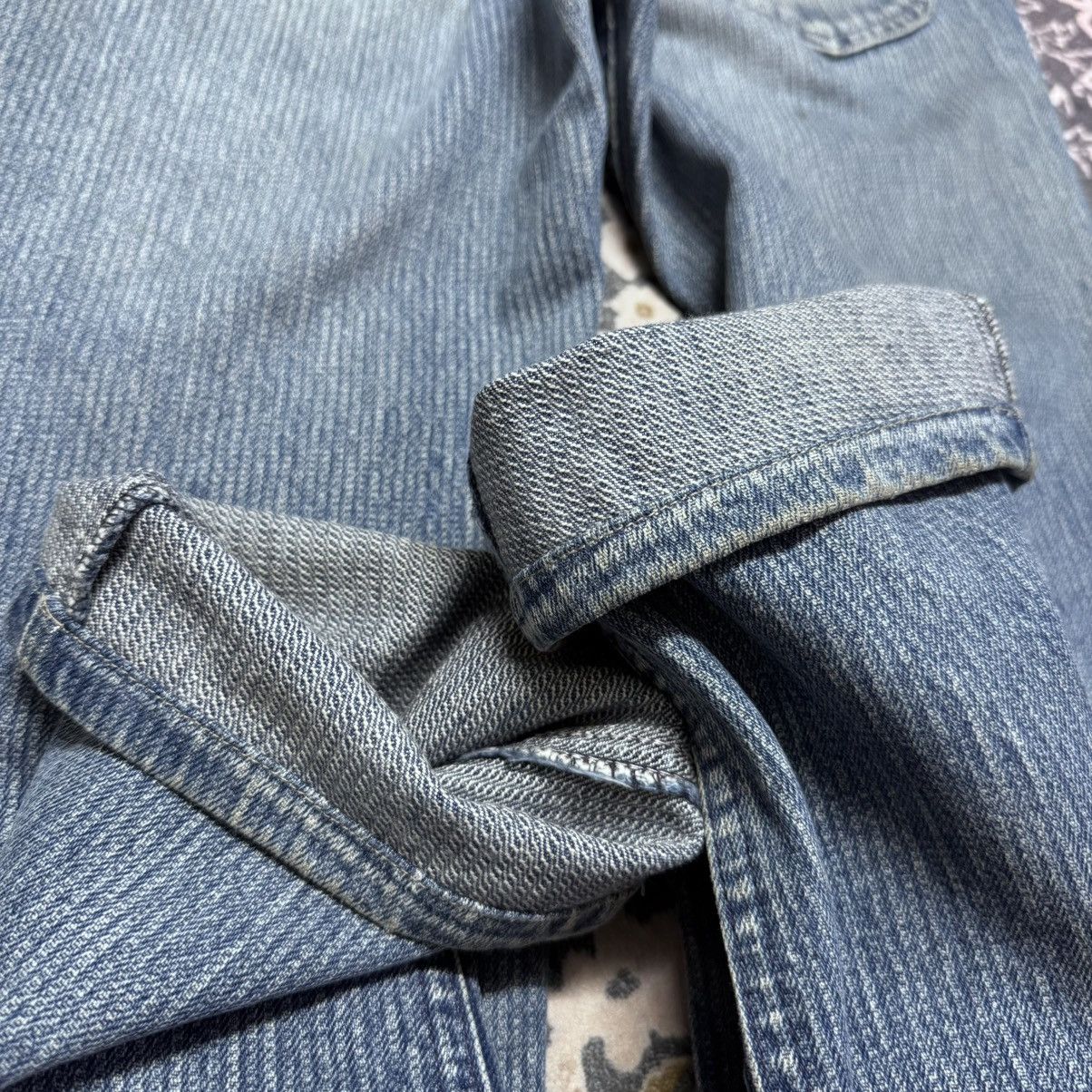 Lee Vintage 70s Lee Railroad Stripe Denim Jeans Mudwash Size US 30 / EU 46 - 22 Thumbnail