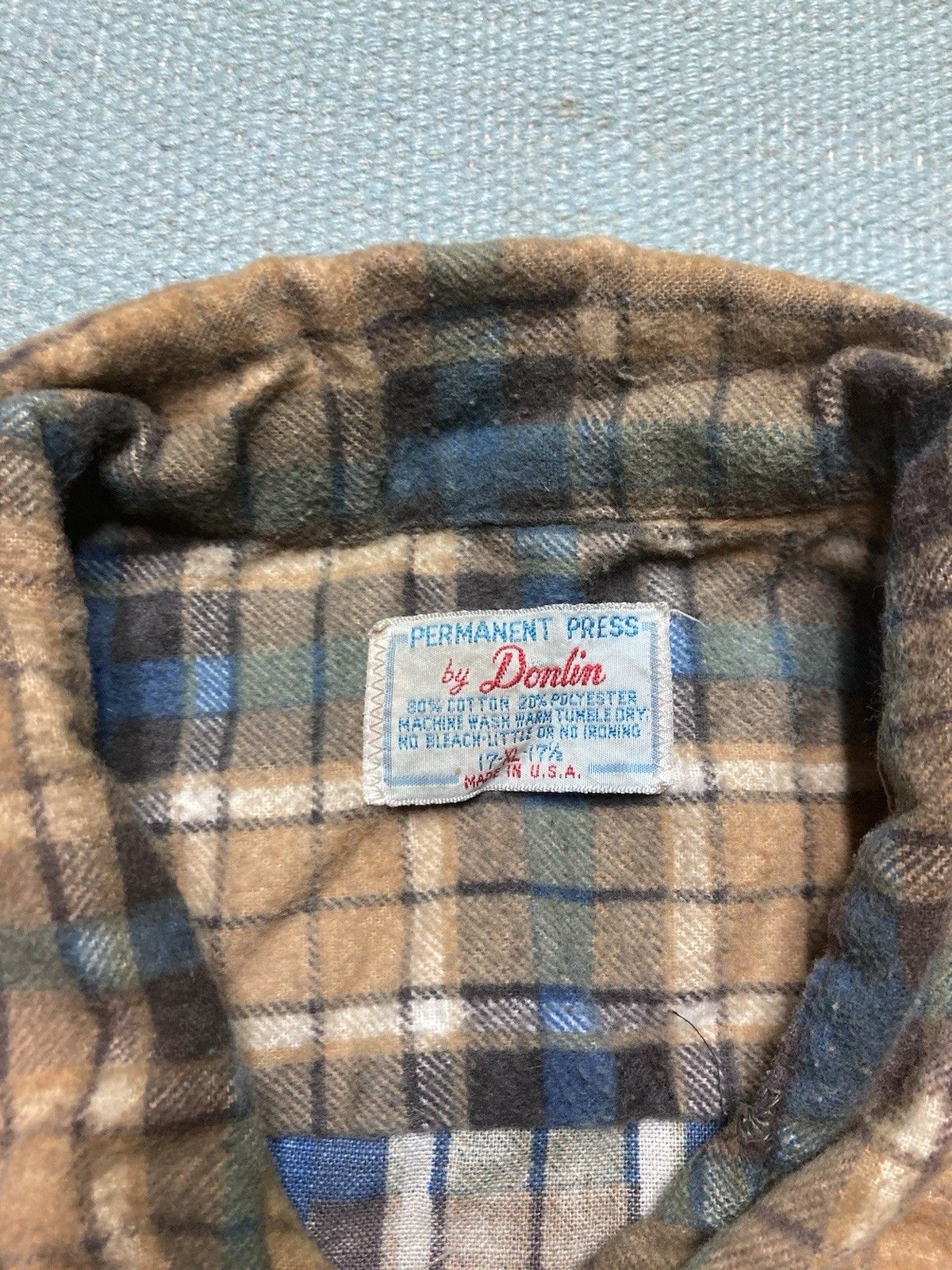 Vintage Vintage 70s flannel shirt mostly cotton plaid USA XL Size US XL / EU 56 / 4 - 4 Thumbnail