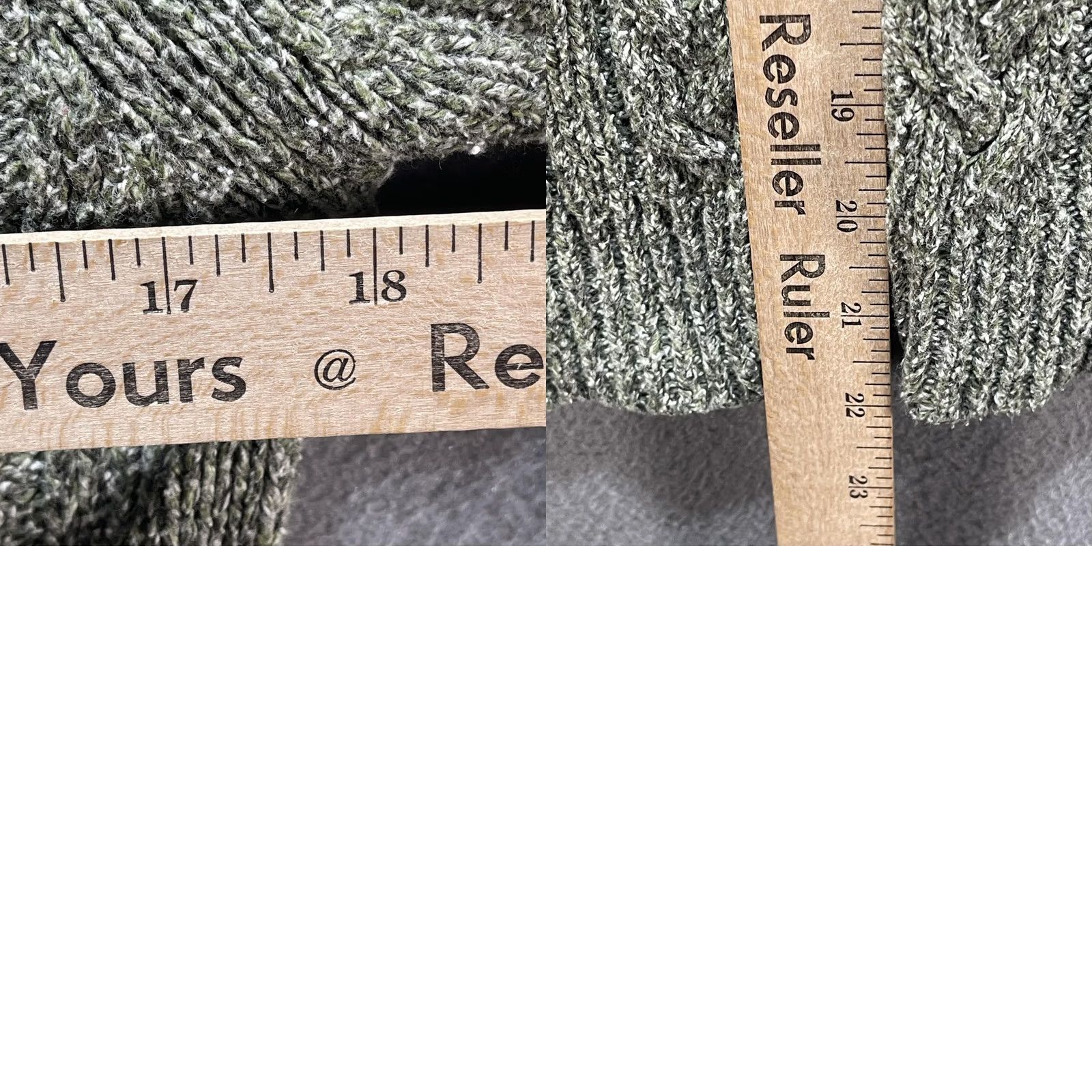 Vintage Columbia Womens Sweater Large Green Hooded Cardigan Knit Outdoors Cable Knit Size L / US 10 / IT 46 - 8 Thumbnail