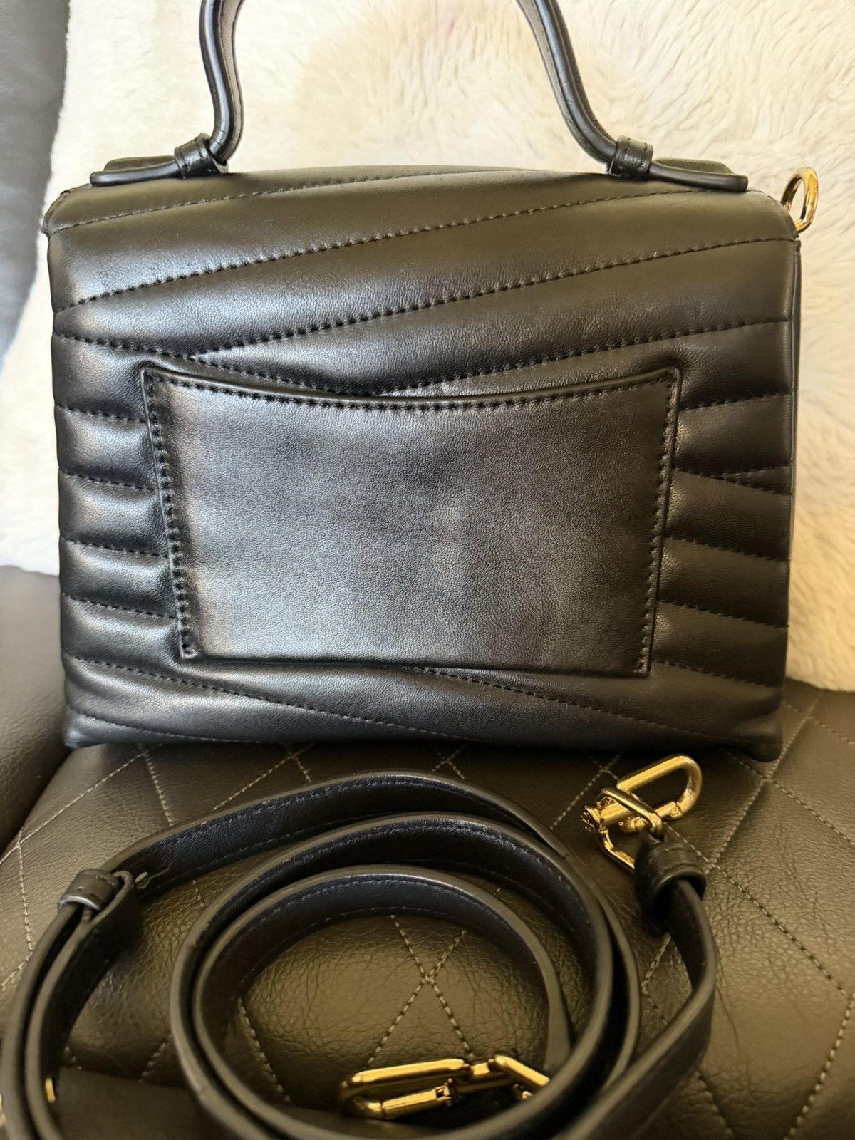 Tory Burch Tory Burch Kira Chevron Leather Top Handle Satchel 2 Way bag Size ONE SIZE - 2 Thumbnail
