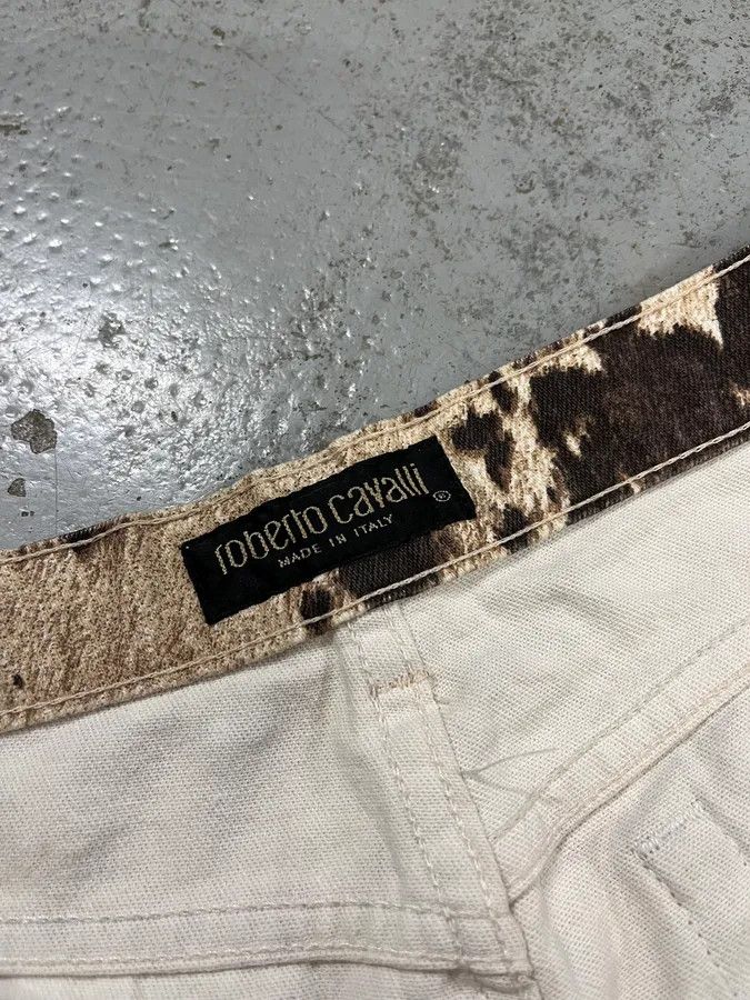 Roberto Cavalli FW1999 Roberto Cavalli Fur Movement Cow Print Beige Pants Size US 32 / EU 48 - 10 Thumbnail