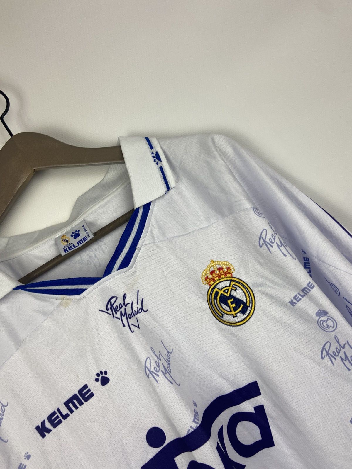Other Vintage Kelme Real Madrid 95 Football Soccer Shirt Jersey Size US XL / EU 56 / 4 - 8 Thumbnail