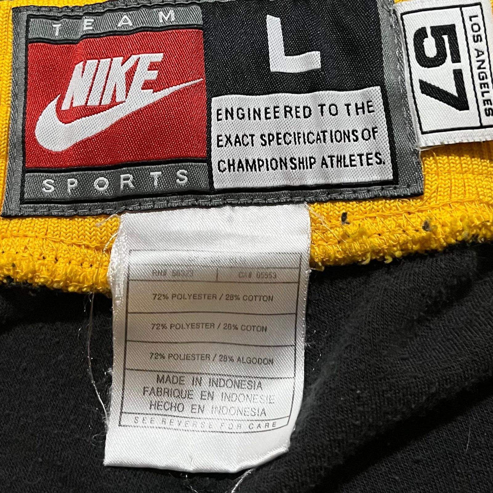 Nike Vtg Nike X Los Angeles Lakers '57 Black Rewind Warmup Pants Size US 33 - 5 Thumbnail