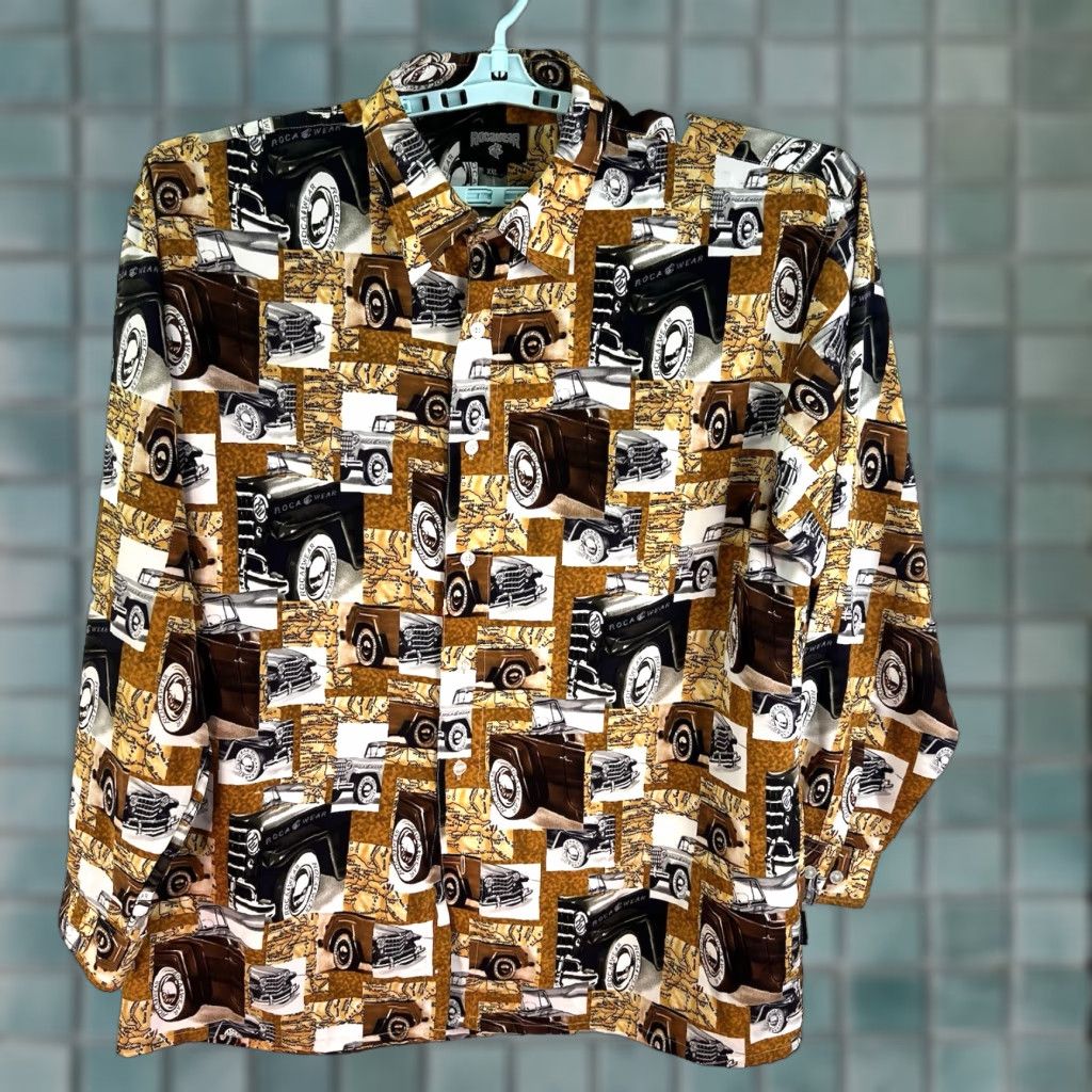Rocawear VTG Rocawear Y2K Cars Graphic Button-Up Shirt Mens Size 2XL Size US XXL / EU 58 / 5 - 1 Thumbnail