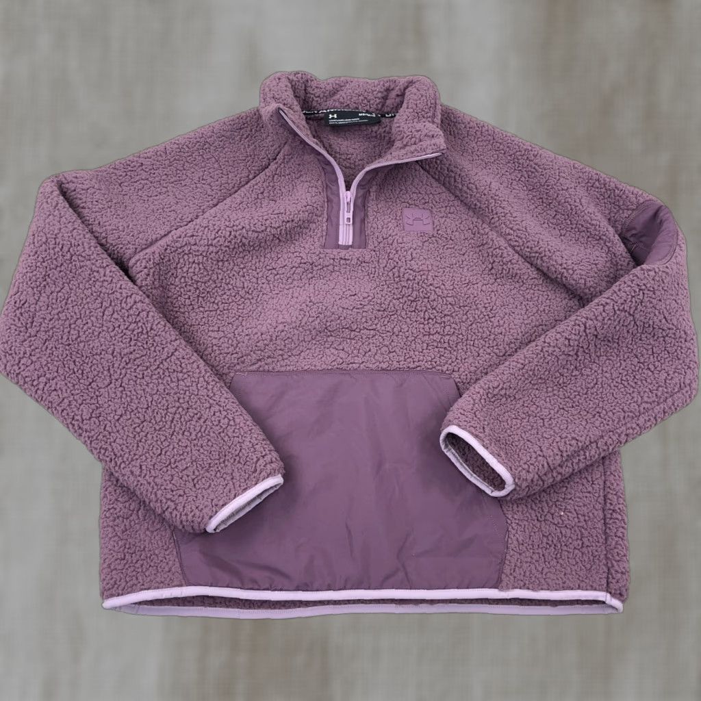 Under Armour Under Armour Sweater Women M Purple Pullover Quarter Zip Deep Pile Sherpa Shirt Size M / US 6-8 / IT 42-44 - 1 Thumbnail