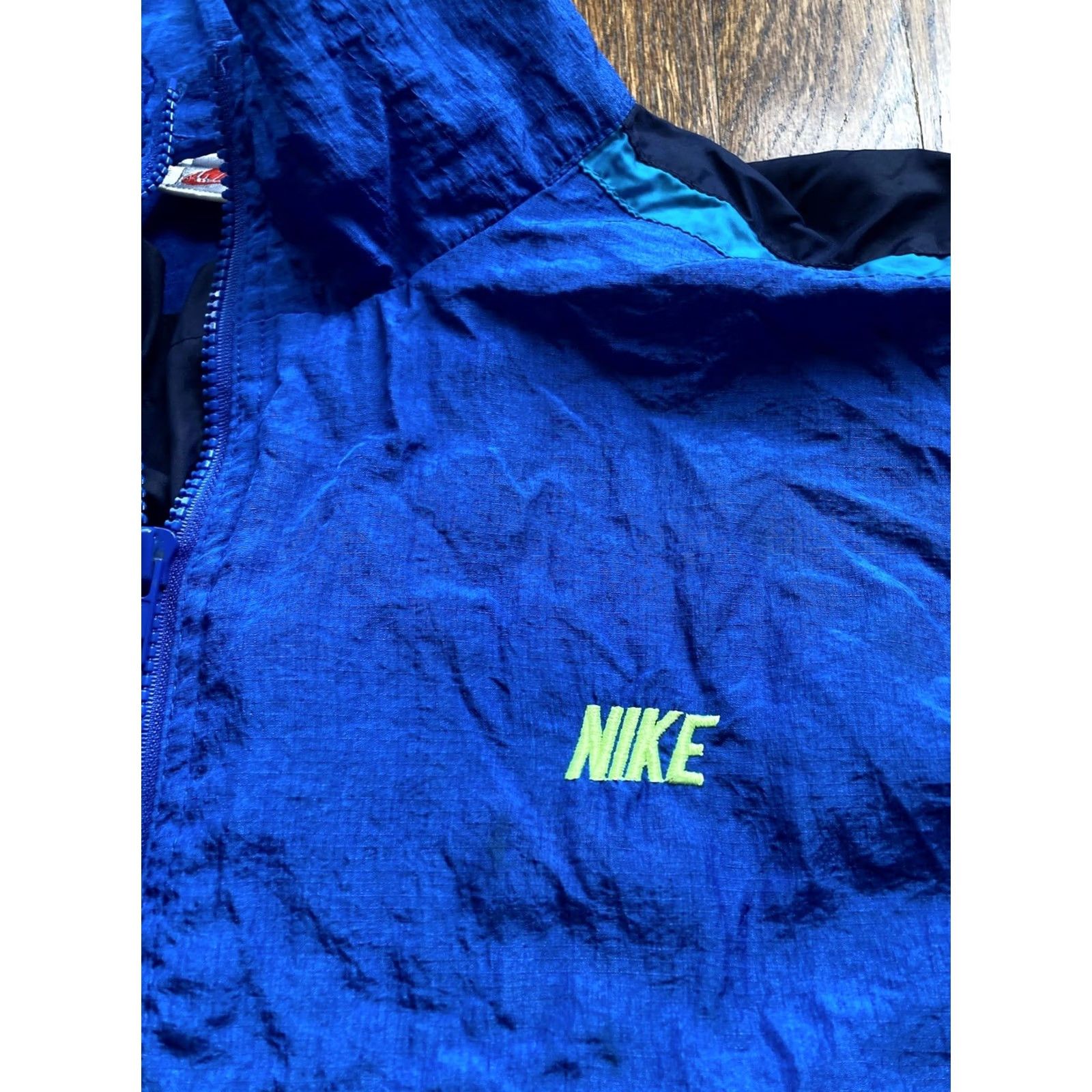 Nike VINTAGE Nike Jacket Mens Large Blue Anorak Windbreaker Retro 90s Size US L / EU 52-54 / 3 - 5 Thumbnail