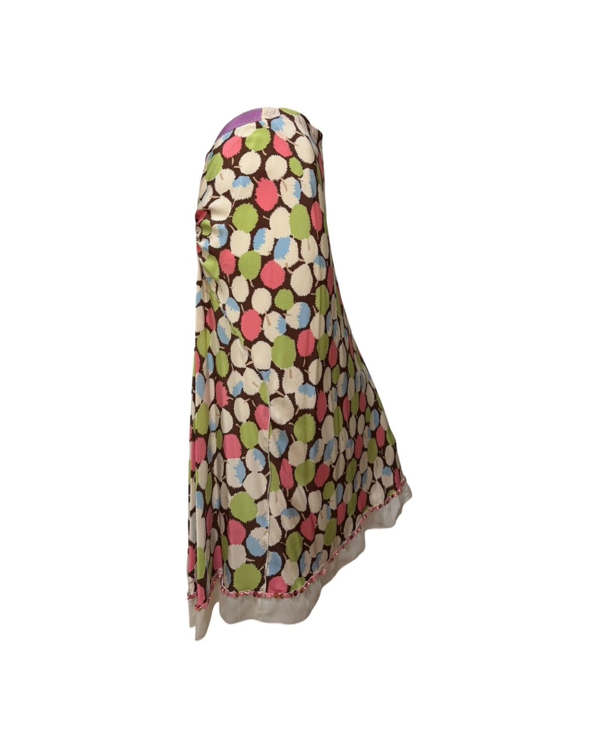 Louis Vuitton LOUIS VUITTON S/S 2005 Apple Beaded Sequin-Trim Midi Skirt Size 27" / US 4 / IT 40 - 3 Thumbnail