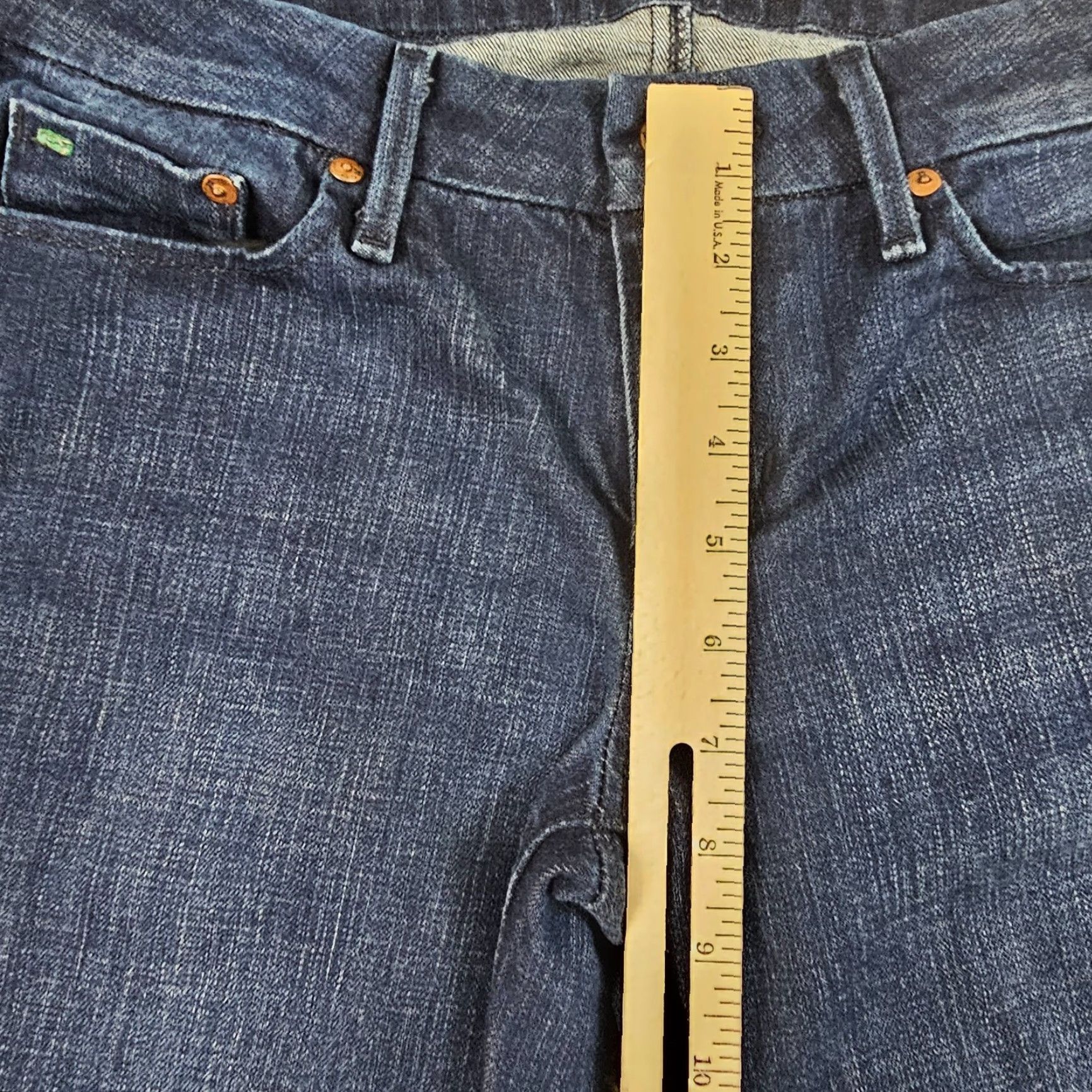 Vintage Joes Jeans Womens Jeans Flared Low Rise Dark Wash Stretch 29 28x31 Blue Cotton Denim Slim Rocker 90s Size 29" - 4 Thumbnail