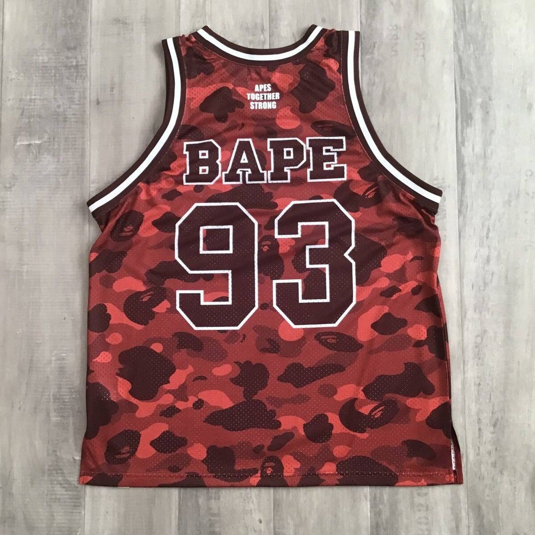 Bape BAPE Red camo basketball tank top a bathing ape Size US L / EU 52-54 / 3 - 2 Thumbnail