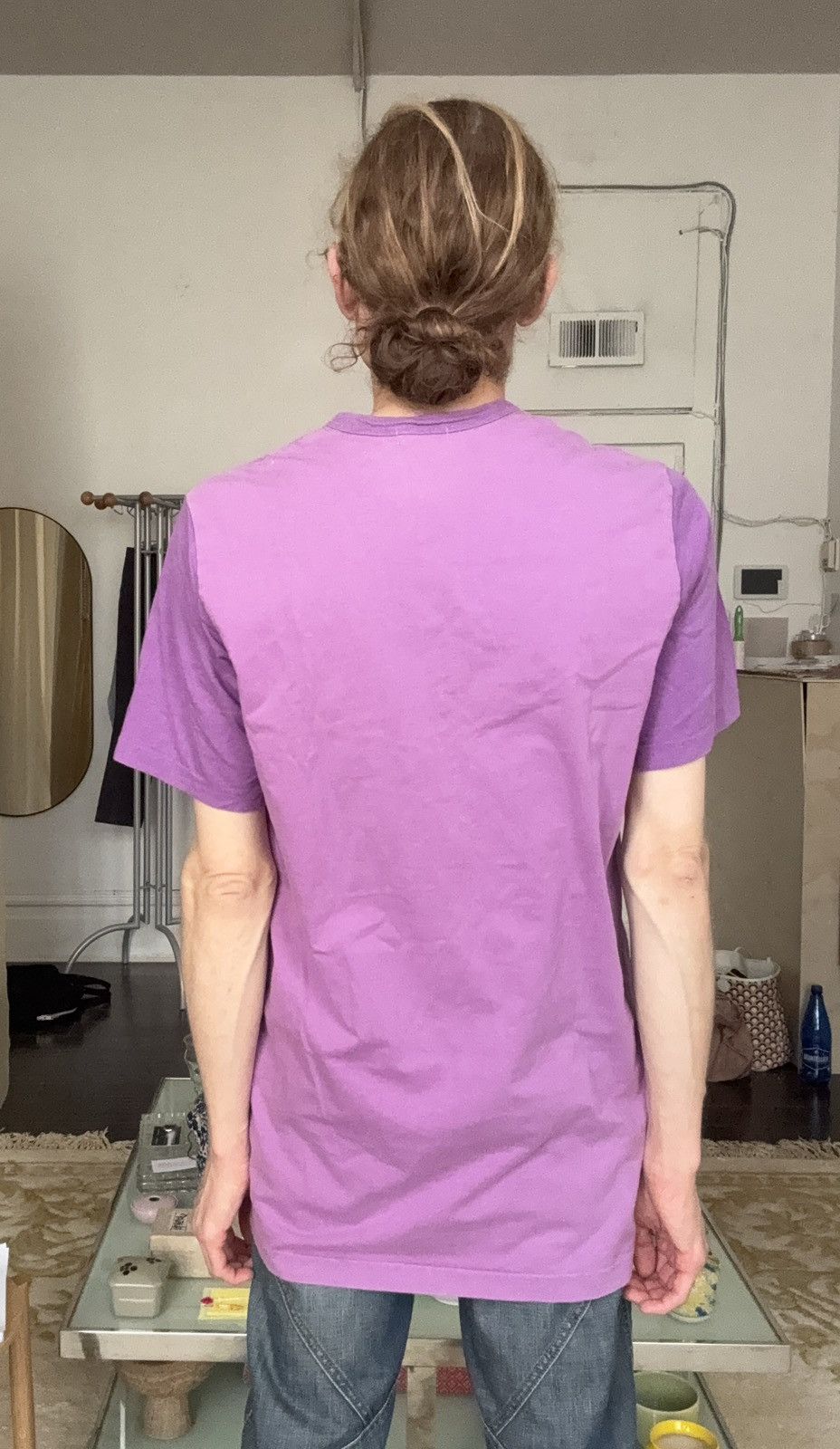Yohji Yamamoto Yohji Yamamoto Y’s for Men SS02 Two Tone Purple T Shirt Size US L / EU 52-54 / 3 - 7 Thumbnail