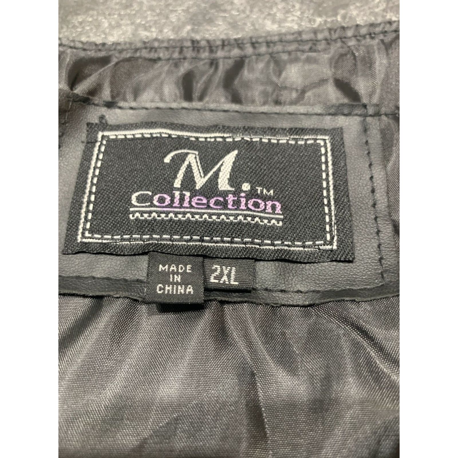 JM Collection M Collection Black Leather Motorcycle Vest 2XL Men Biker Casual Size US XXL / EU 58 / 5 - 7 Thumbnail