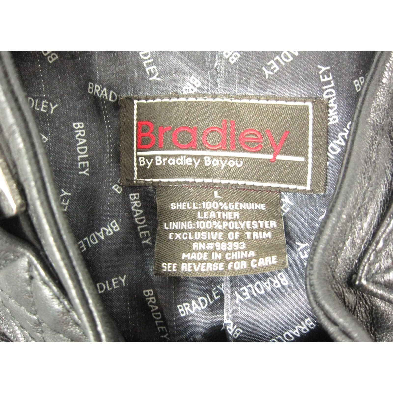 Vintage VINTAGE Bradley Bayou Leather Jacket Womens L Black Moto Full Zip Ladies Classic Jacket Size L / US 10 / IT 46 - 3 Thumbnail
