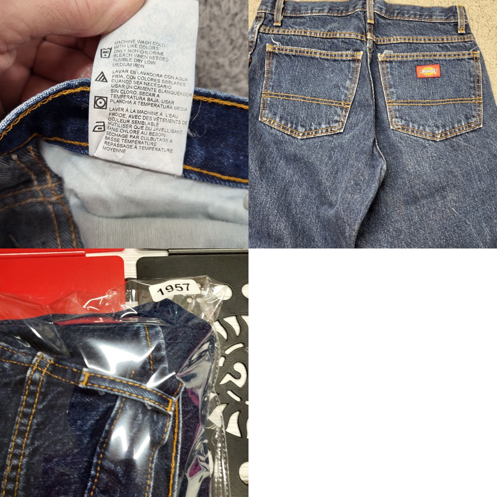 Dickies Dickies Jeans Mens 34 x 30 Straight Leg Denim Blue Work Pants Regular 5-Pocket 29x32 Size US 34 / EU 50 - 8 Thumbnail