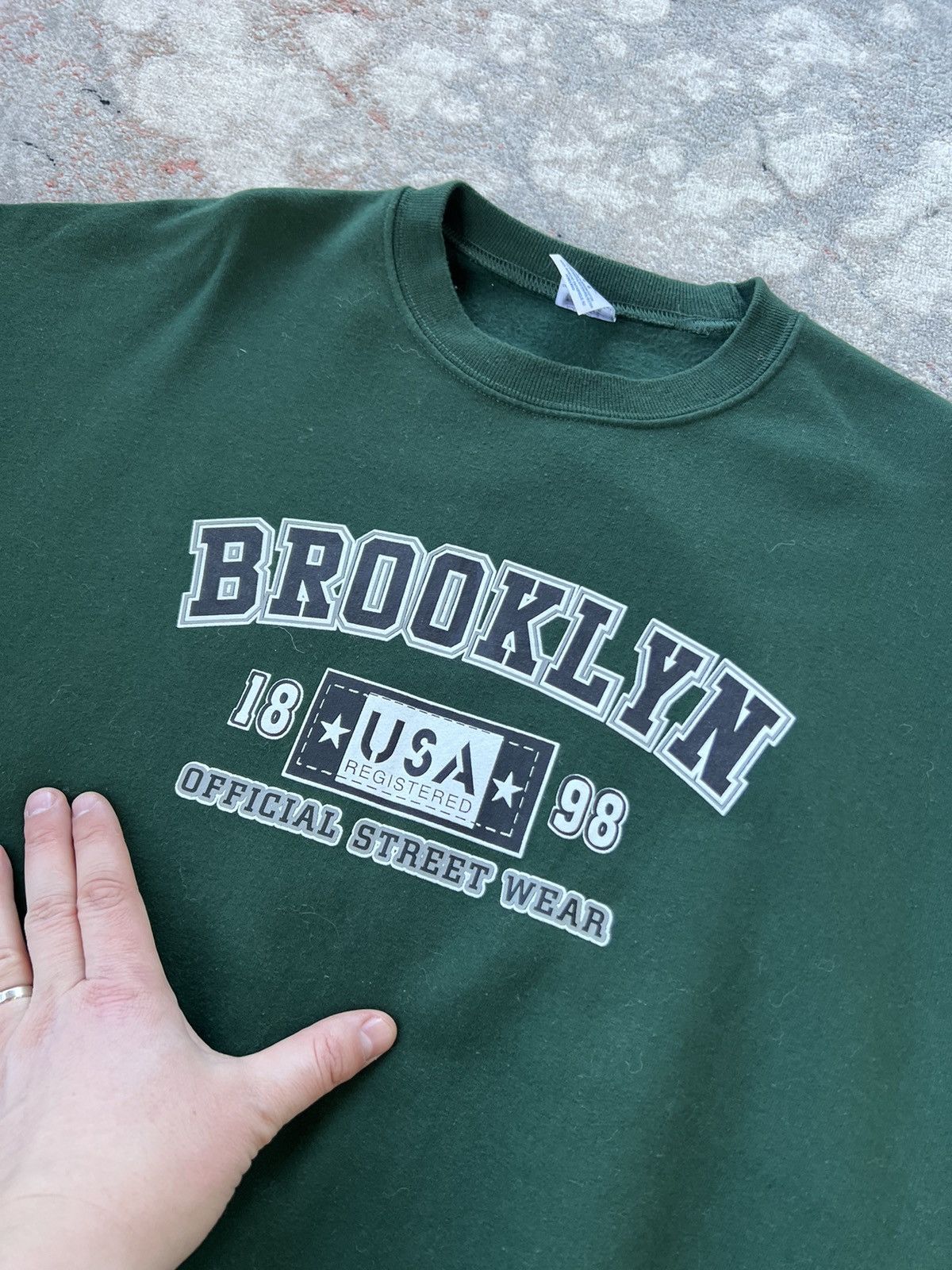 Brooklyn Clothing × Jerzees × Vintage Vintage Jerzees Brooklyn USA Sweatshirt Size US L / EU 52-54 / 3 - 2 Thumbnail
