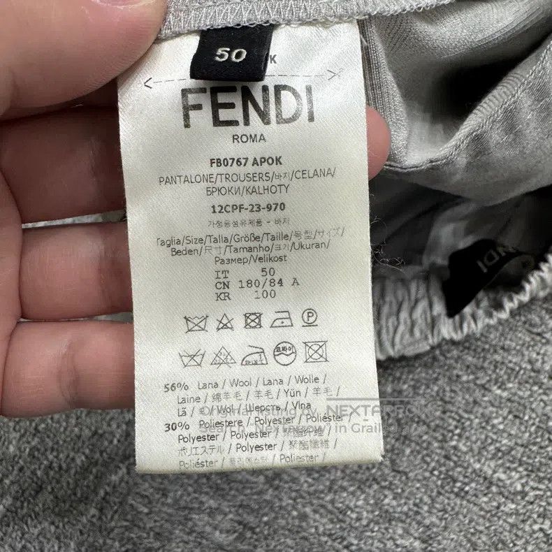 Fendi Fendi Double F Logo Printed Wool Casual Pants Size US 34 / EU 50 - 4 Thumbnail