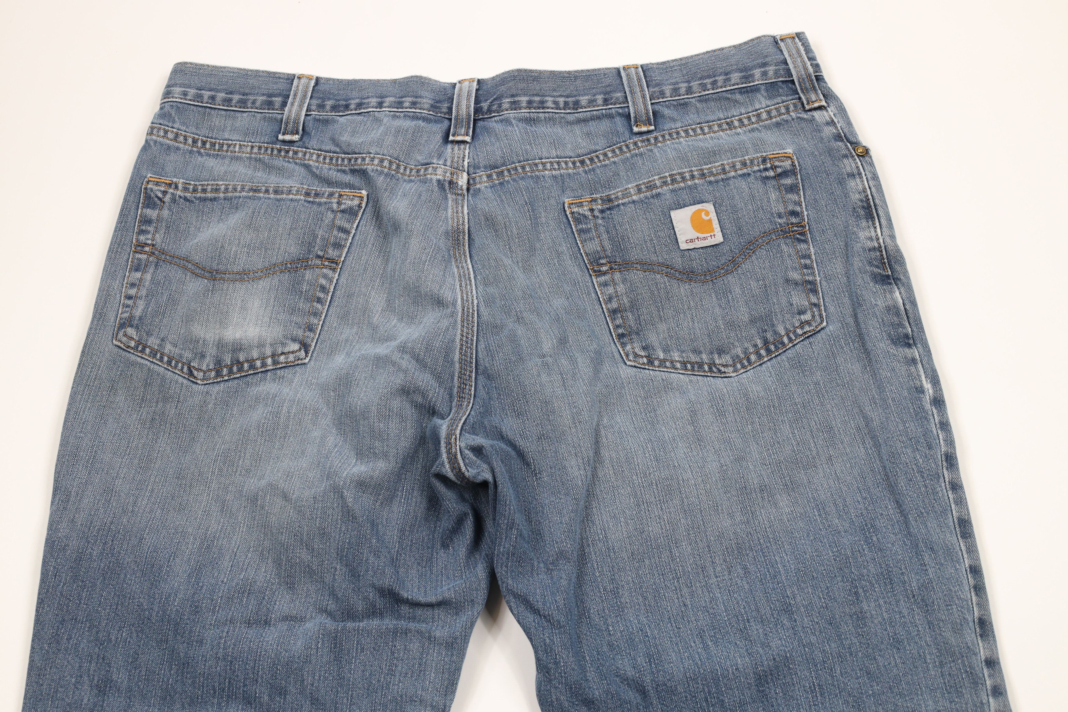 Carhartt × Vintage Vintage Carhartt Distressed Relaxed Fit Denim Jeans Blue Size US 40 / EU 56 - 12 Thumbnail