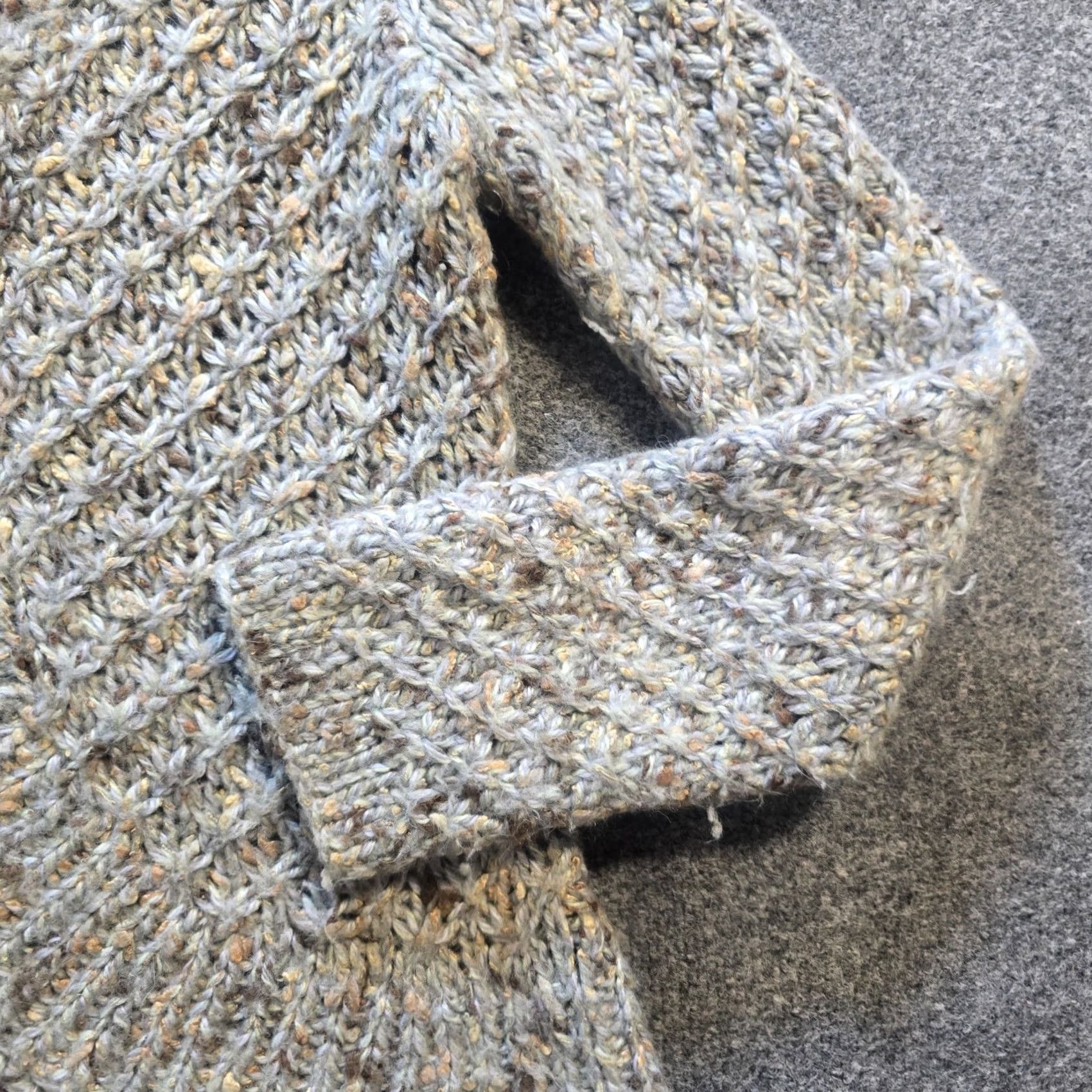 Rebecca Taylor Rebecca Taylor Sweater Cardigan Womens Medium Green Wool Mohair Crochet Hooded Knit Open-Nit High Neck Long Sleeve Size L / US 10 / IT 46 - 3 Thumbnail