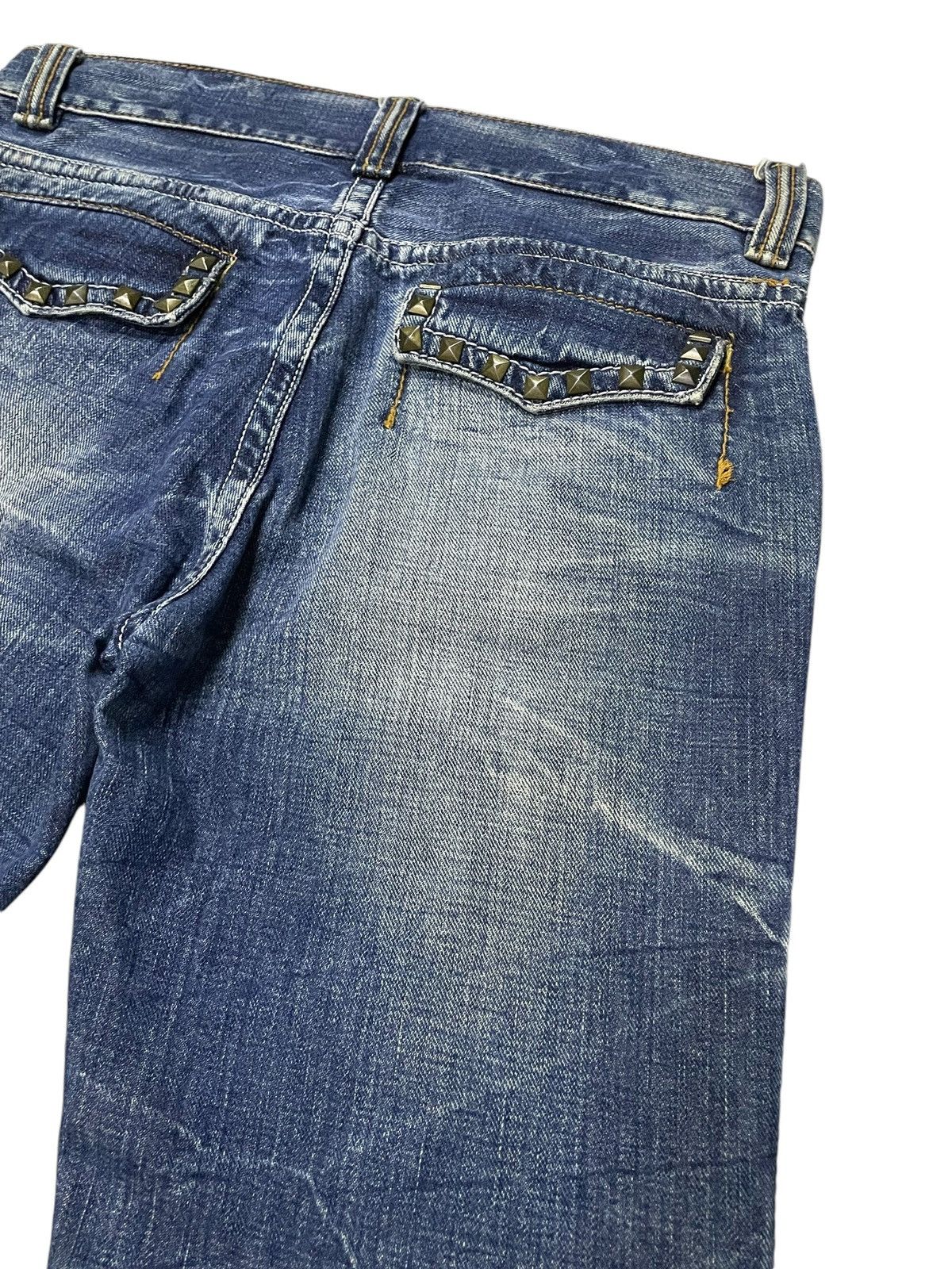 GOSTAR DE FUGA × Shellac × semanticdesign Pinball japan Studded Distressed Honeycomb Flared Jeans Size US 32 / EU 48 - 16 Thumbnail