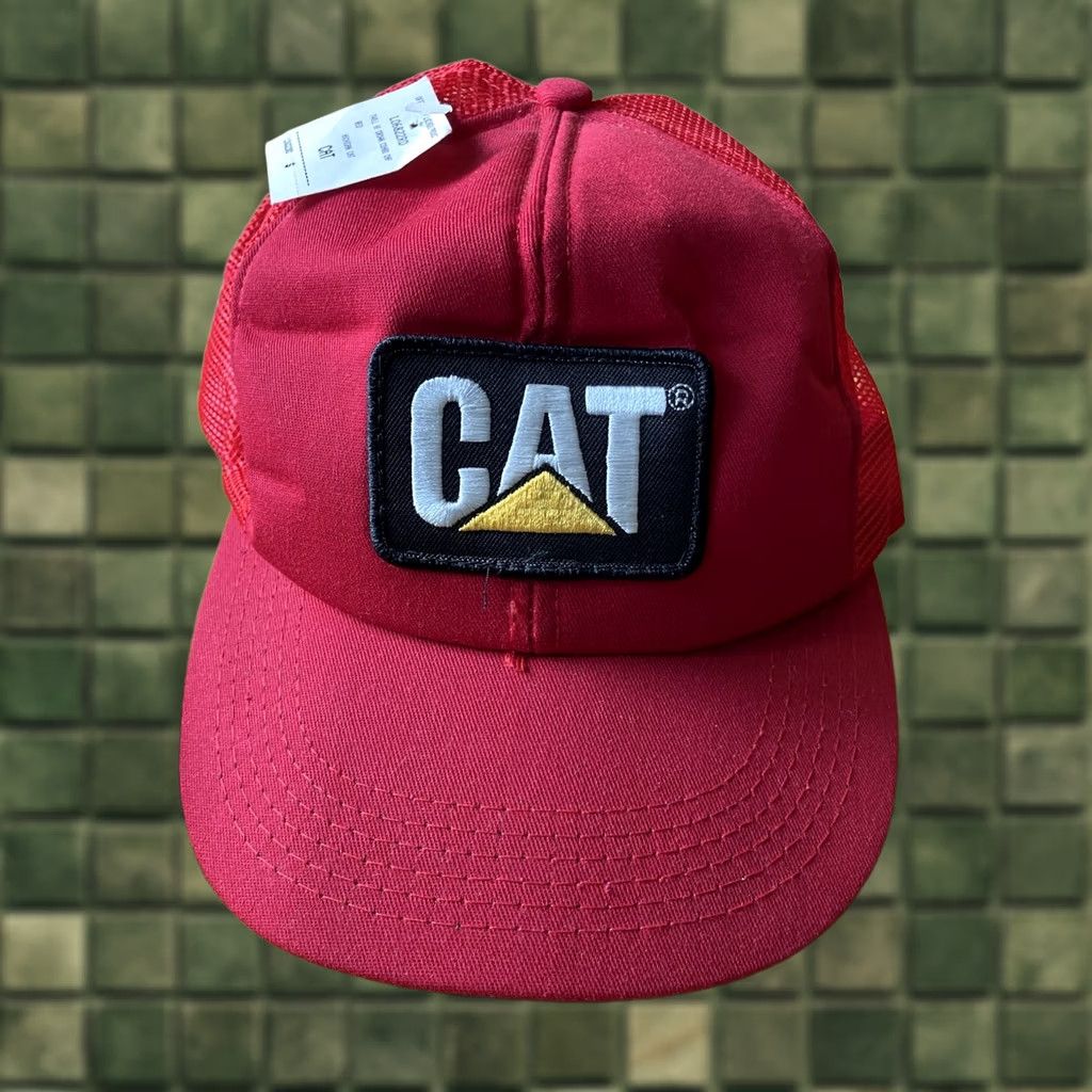 Vintage VINTAGE Tonkin "CAT" Hat Snapback Red Adjustable One Size Mens Hats Size ONE SIZE - 1 Thumbnail