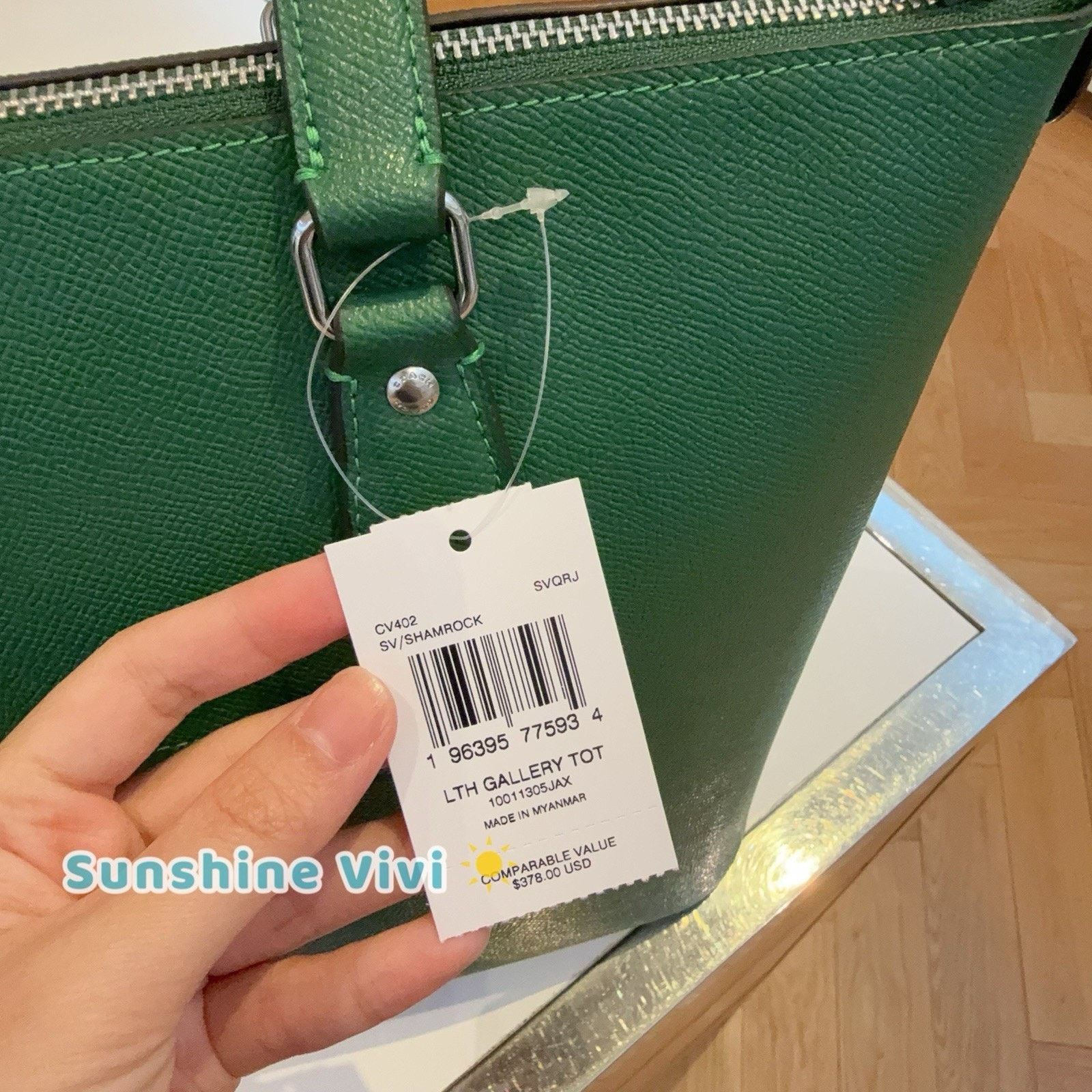 Coach COACH CV402 Gallery Tote Shoulder Bag Leather Shamrock Size ONE SIZE - 3 Thumbnail